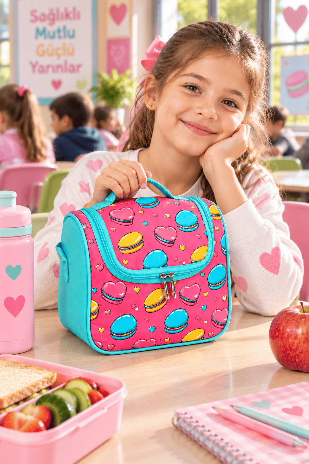 Relaxion lux Belenme çantası yeşil pembe makaron