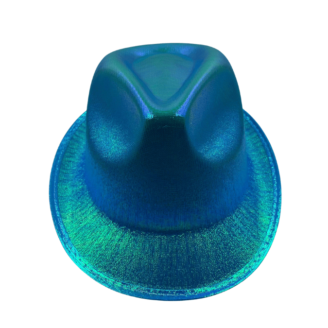 Şapka HOLOGRGRAMLI MAVİ Lazer Kesim  Fötr Şapka