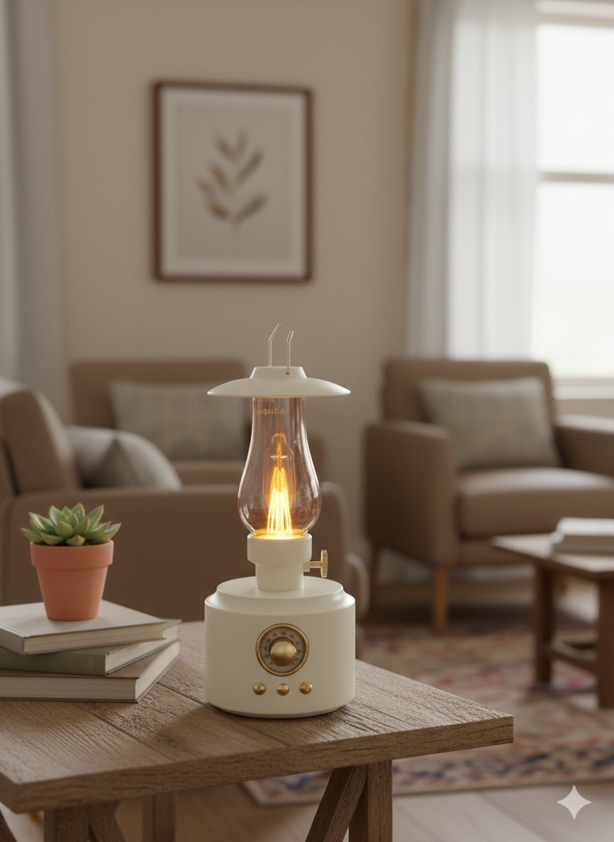 Şarjlı Masa Lambası Kamp Model Bluetooth Speaker