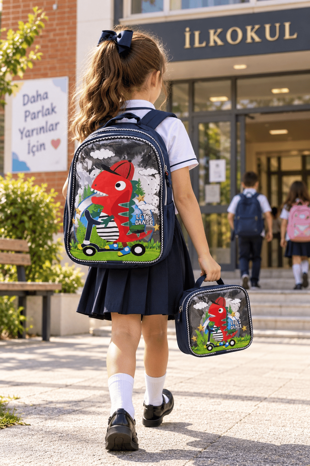 Simli İlkokul 2Lİ SET Takım Çanta 1378 Dinozor