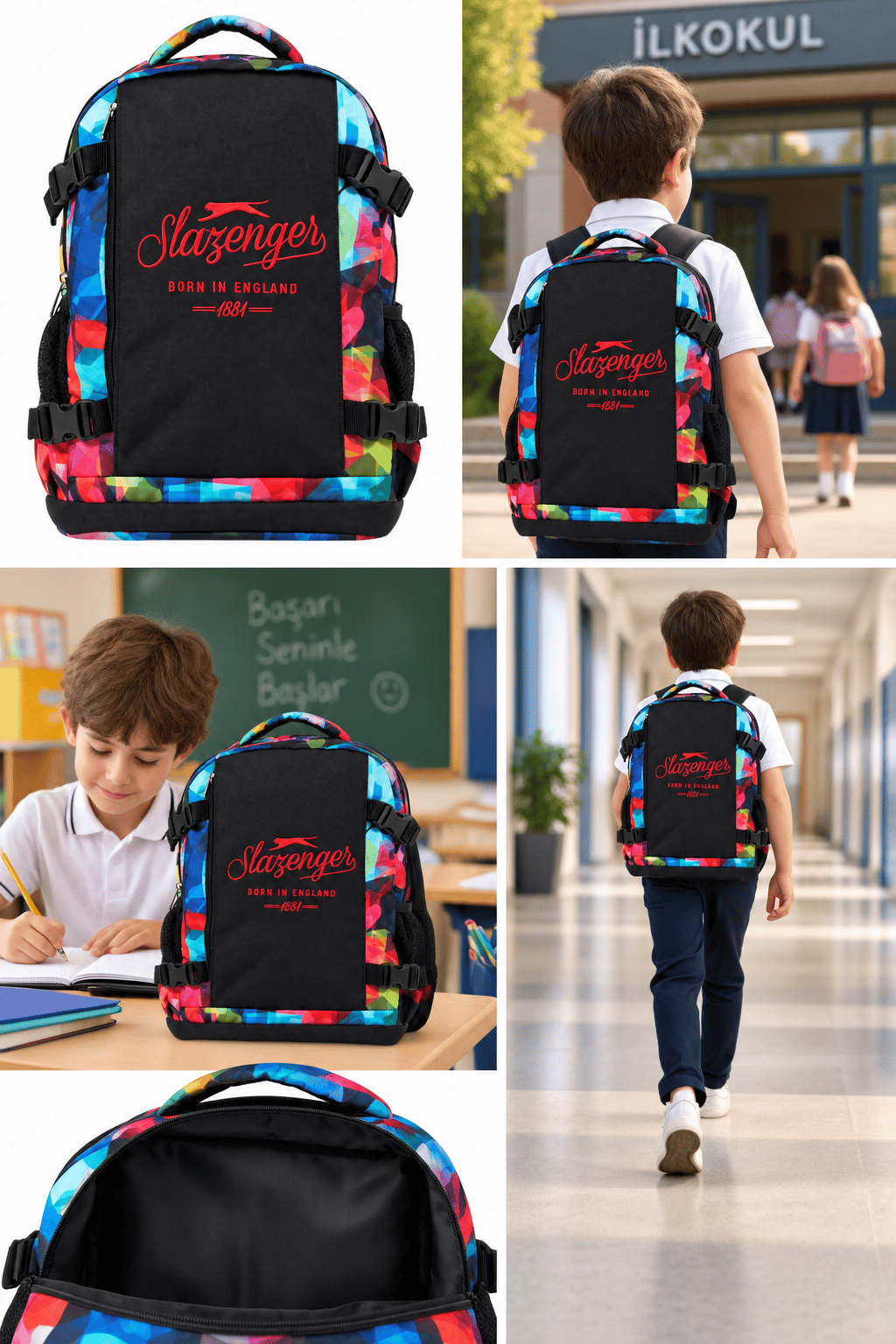 Slazenger Sırt Çantası Siyah renkli 22106