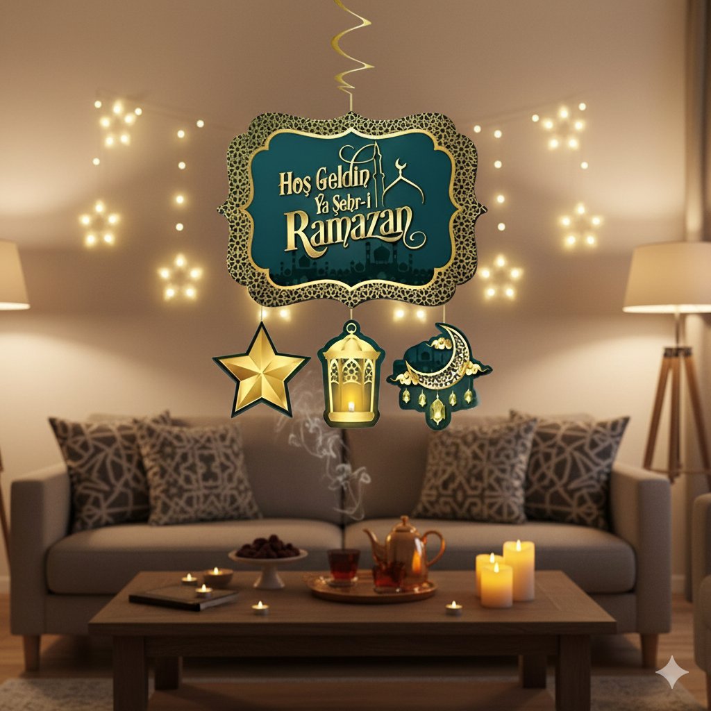 Süs Sarkıt HOŞGELDİN RAMAZAN deko.kapı sü.33x130cm