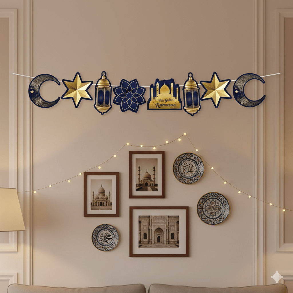 Süs Sarkıt RAMAZAN tavan AYYILDIZ kandi90*30MAVİ