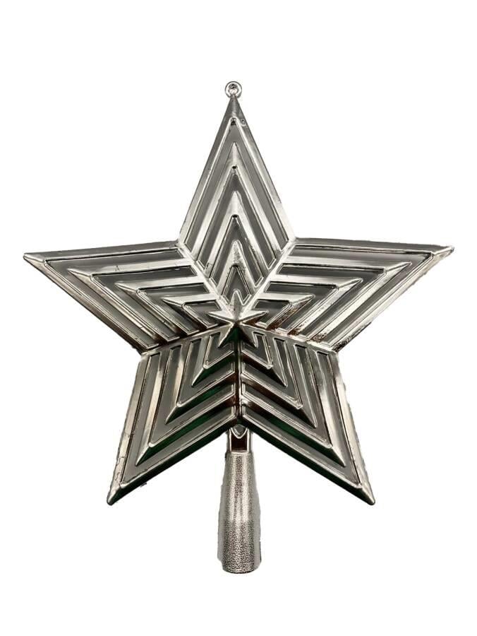 Yılbaşı Ağaç Tepelik 23cm GÜMÜŞ içiçe geçmiş yıl