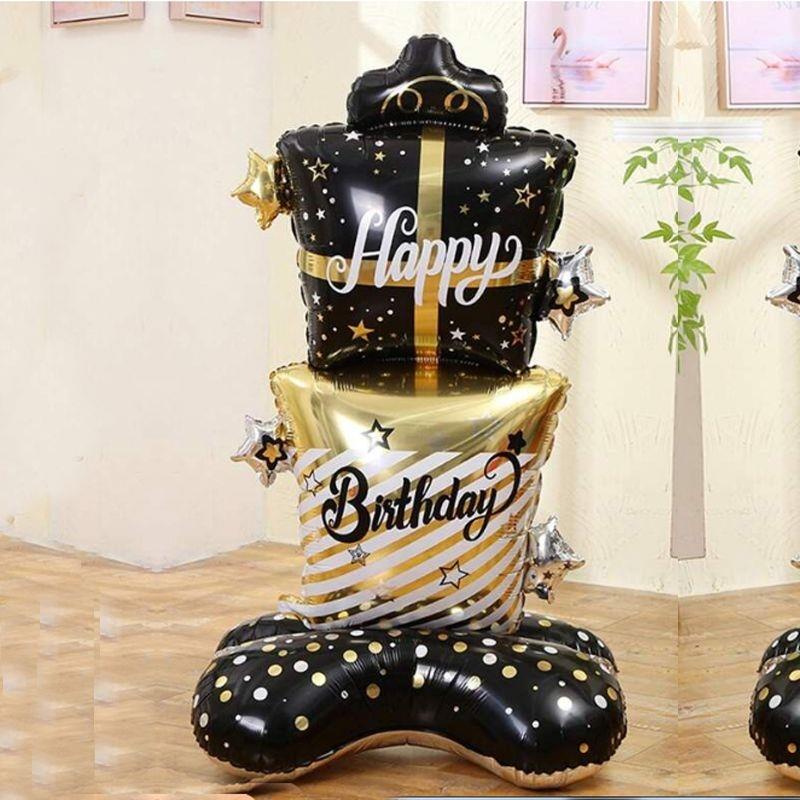 Yılbaşı Folyo Balon Happy New Year (120-58) Ayaklı