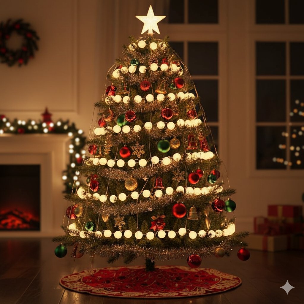 Yılbaşı Işık Led Boncuk Model 2Metre 10 top Pilli 