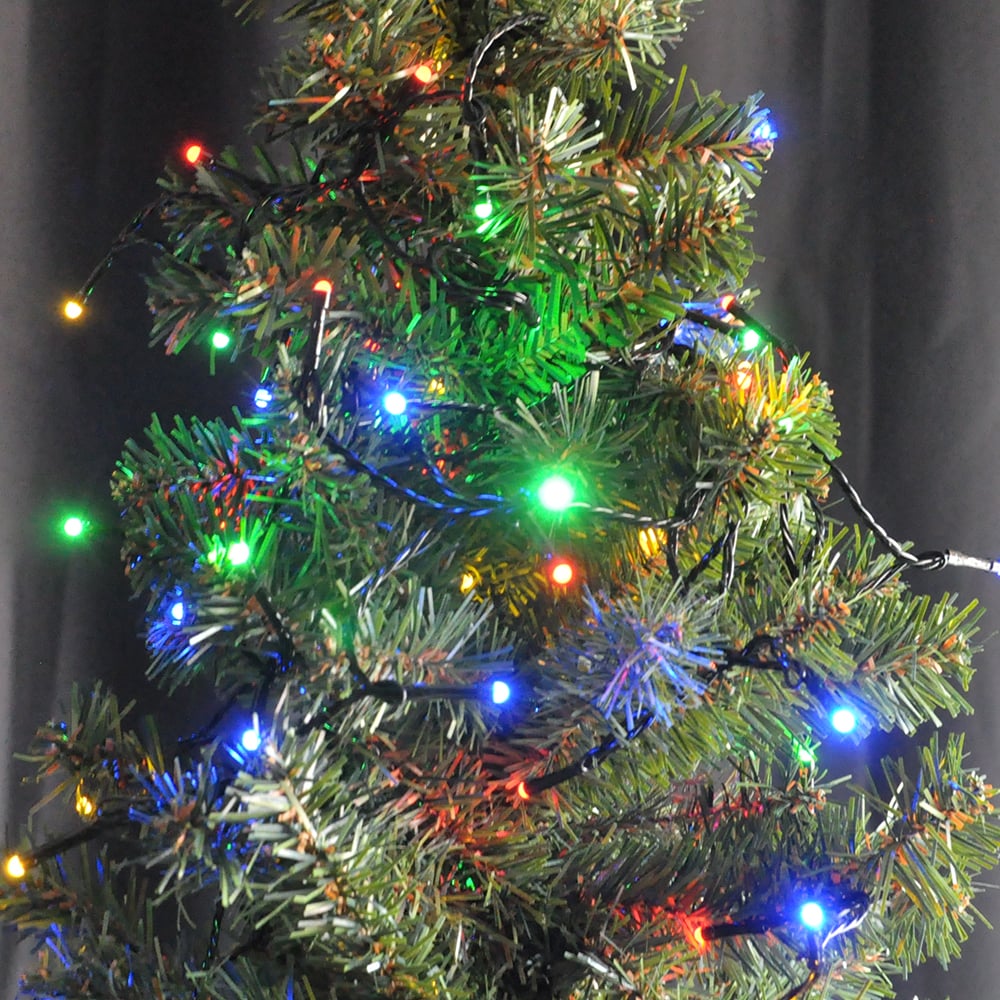 Yılbaşı Pilli Led Işık 80 led / 8 metre -karışık rengarenk Işık-çam ağacı, cam,pencere ve vitrin süsleme pirinç led ışık