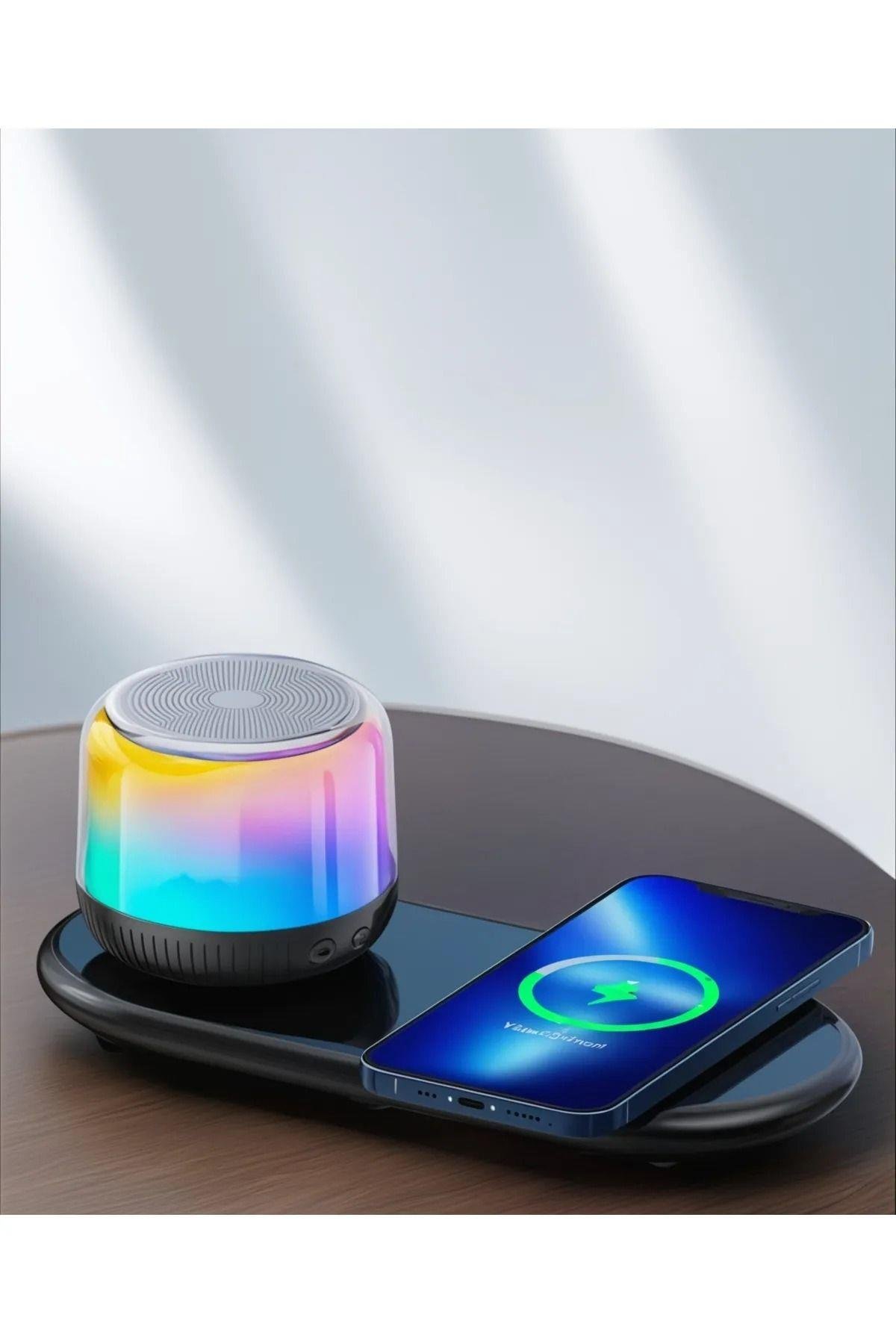 MagSafe Şarj Stantlı Kablosuz RGB Hoparlör