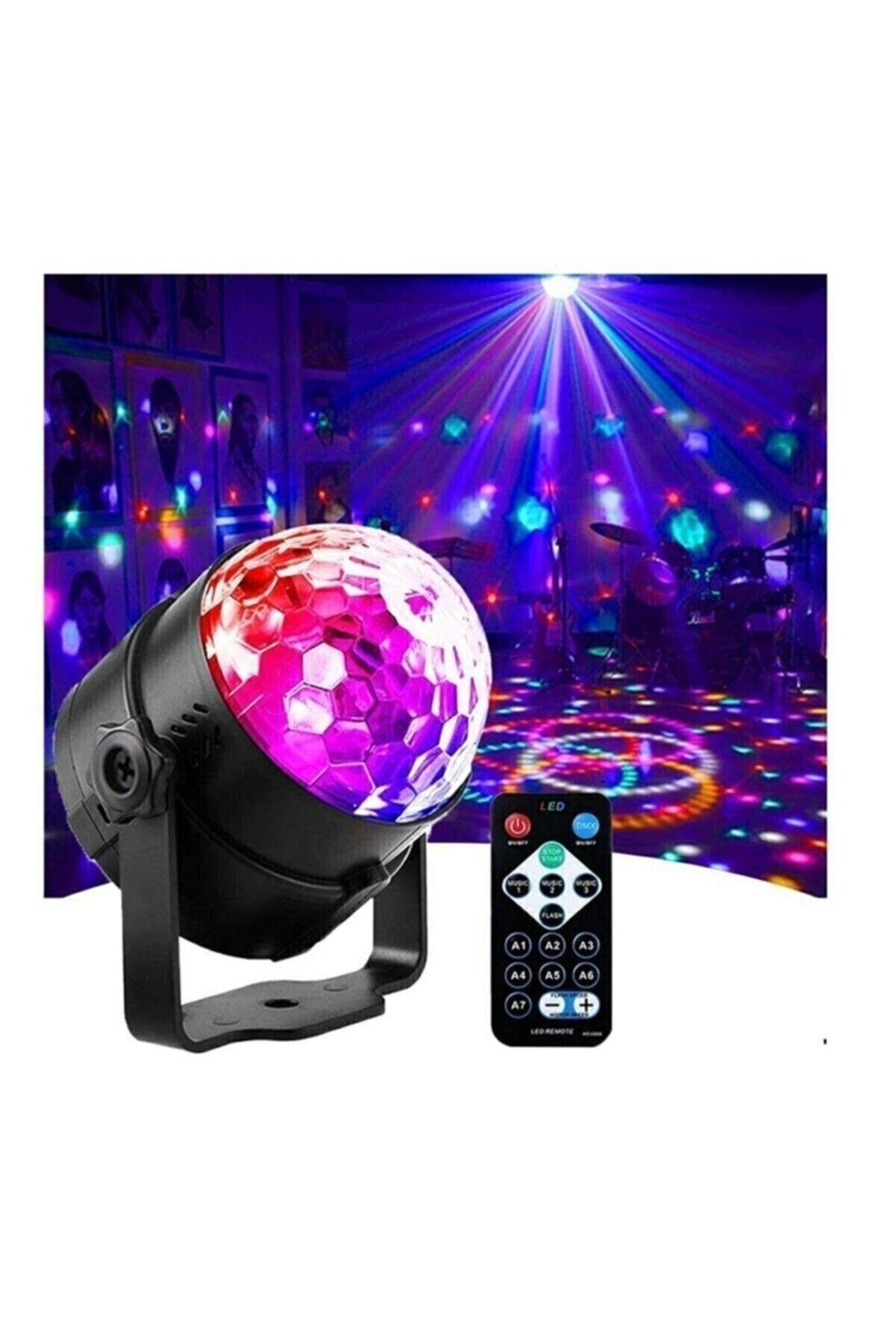 Parti Işıkları Disko Topu Işıkları, Led 2'si 1 Rgb 7 Renk Dj Ekipmanı Flaş Işığı Sese Duyarlı