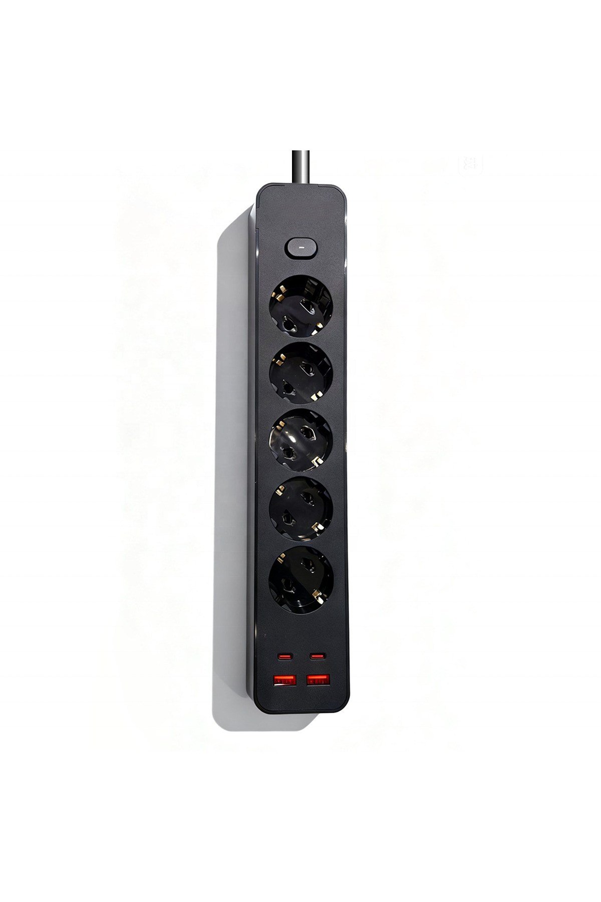 Topraklı 5'li Çoklu Priz 2 USB-C 2 USB-A Çıkışlı 2500W Anahtarlı Uzatma Prizi