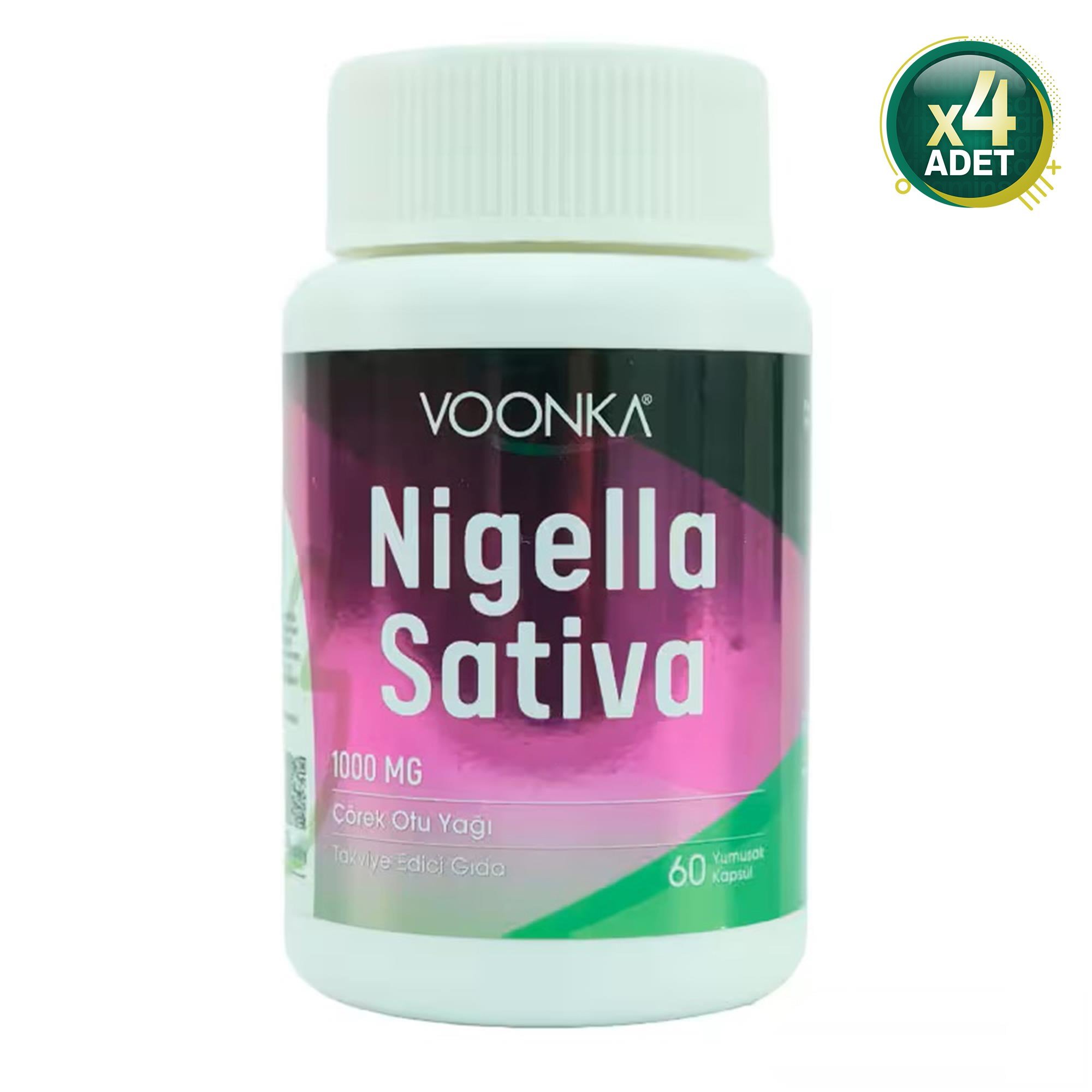  Voonka Nigella Sativa Çörek Otu Yağı 1000 Mg 60 Kapsül 4 Adet