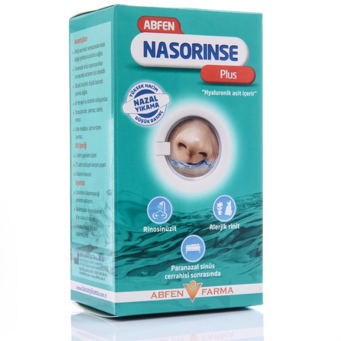 Abfen Nasorinse Plus Kit 25 Poşet (Yeşil büyük)