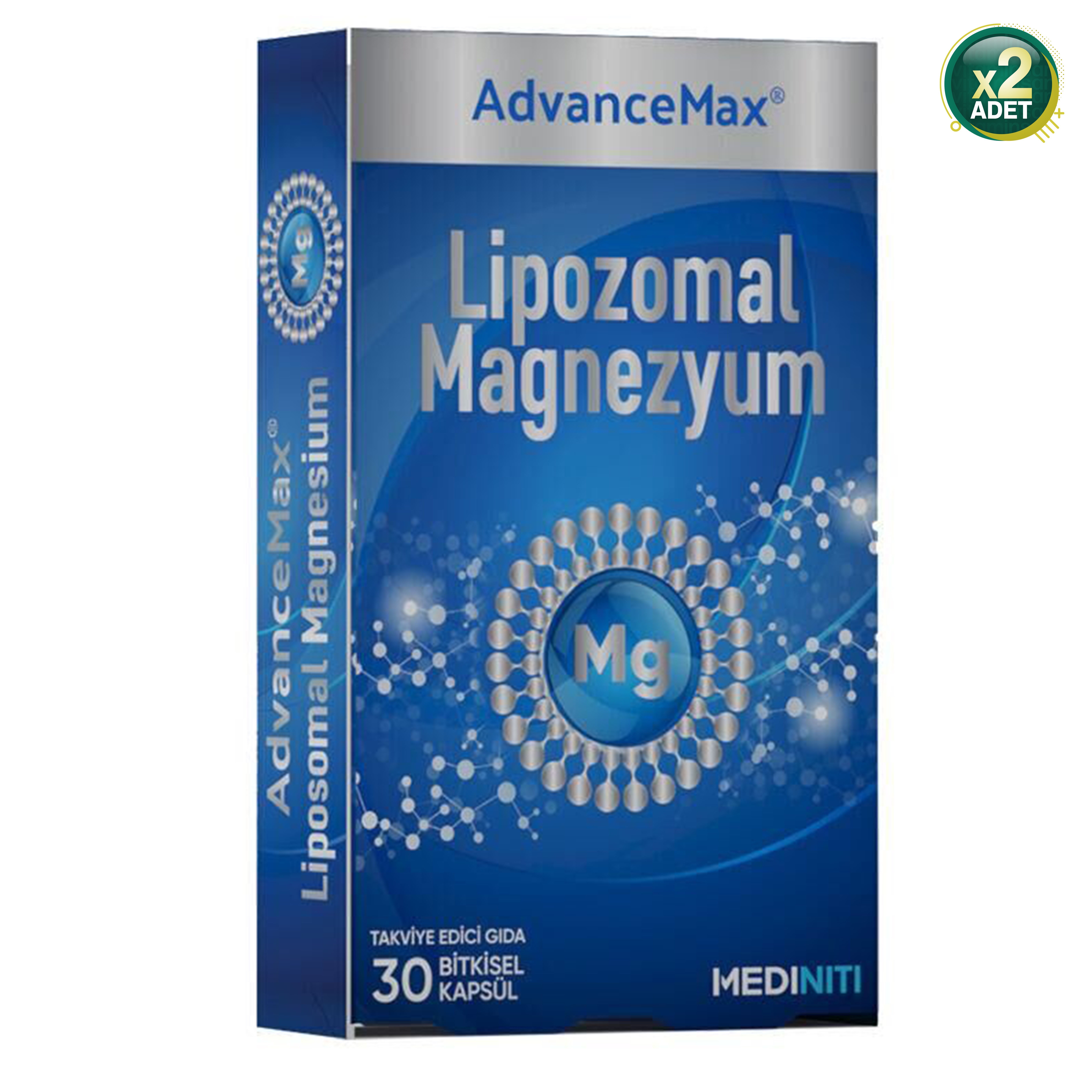 Advancemax Lipozamal Magnezyum 30 Kapsül 2'li Paket