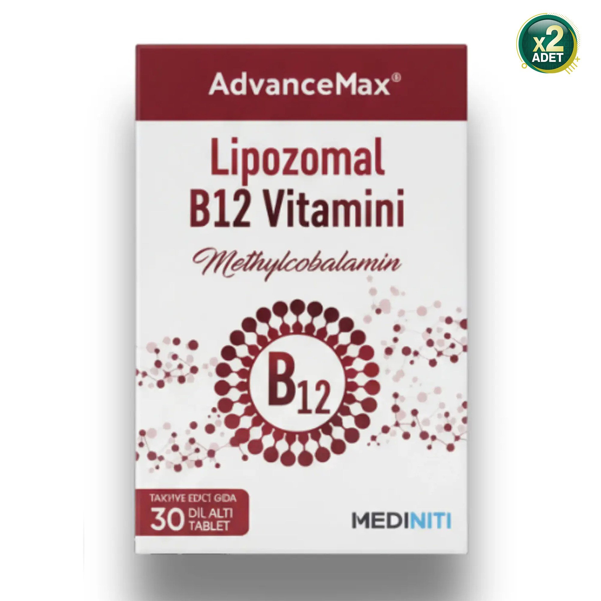 Advancemax Lipozomal B12 30 Dilaltı Tablet 2 Adet