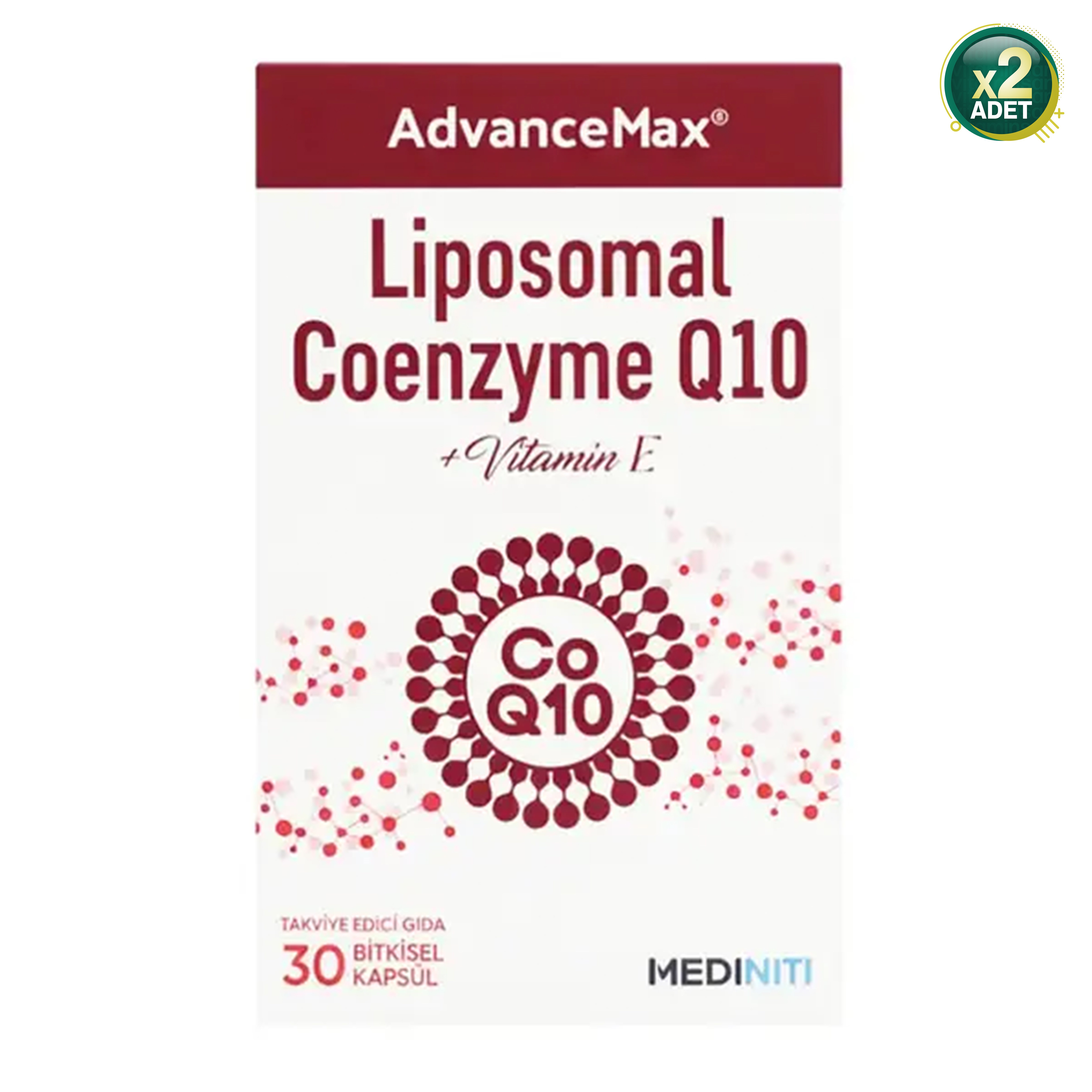 Advancemax Lipozomal CoQ10 30 Kapsül 2'li Paket