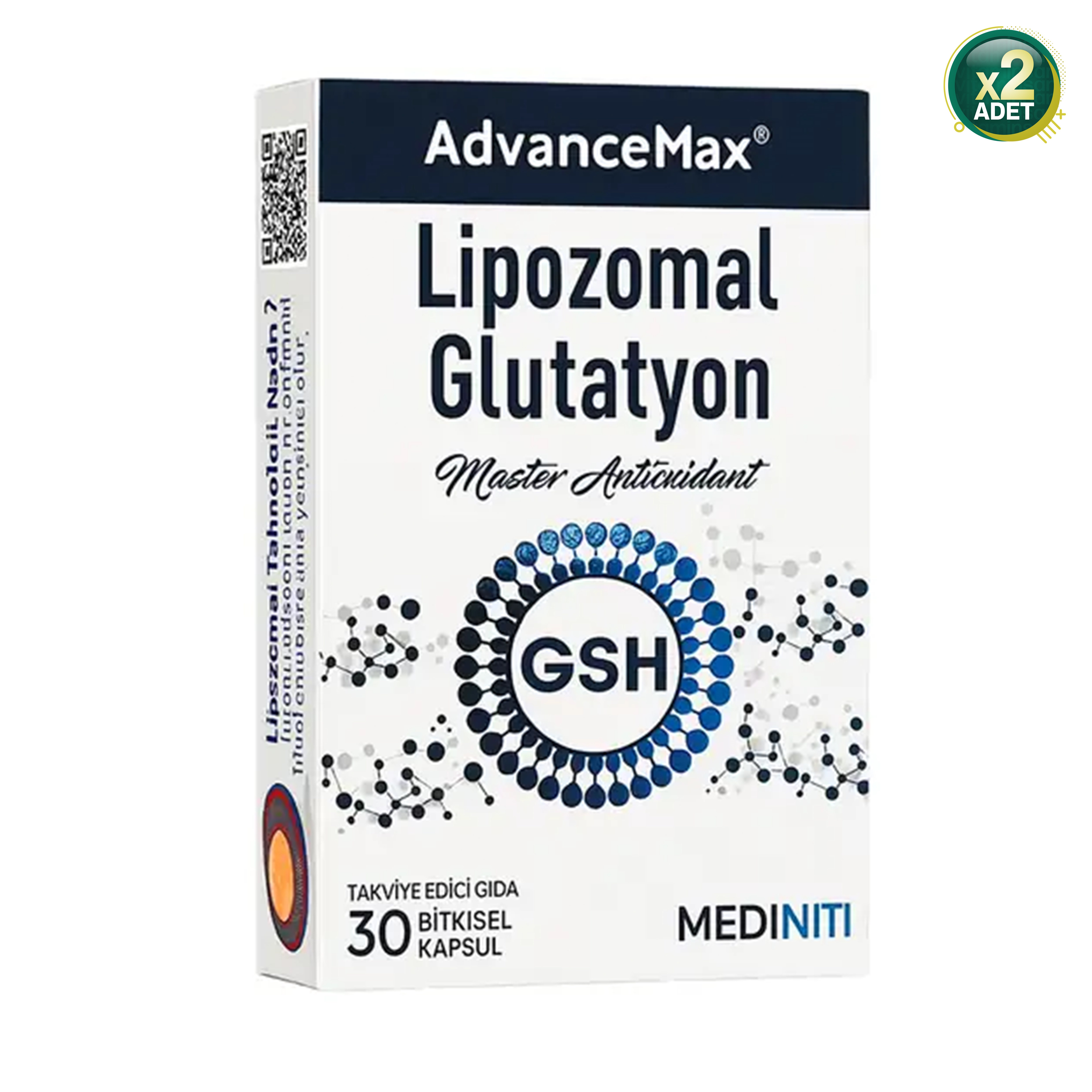 Advancemax Lipozomal Glutatyon 30 Kapsül 2'li Paket