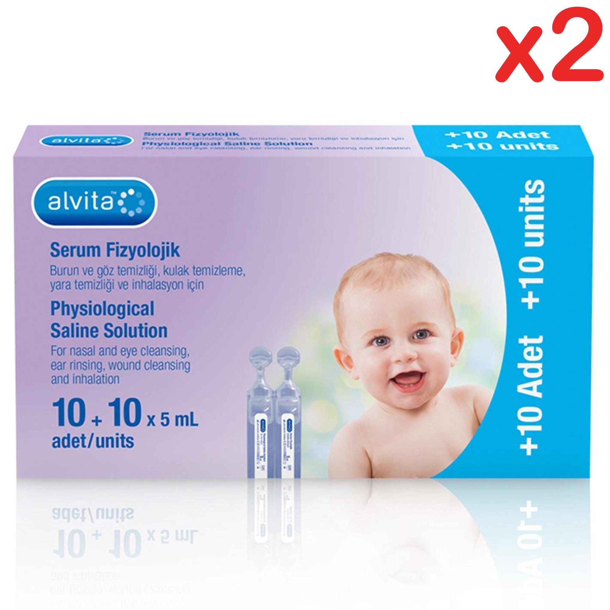 Alvita Serum Fizyolojik 20 Flakon 5 ml 2 Adet