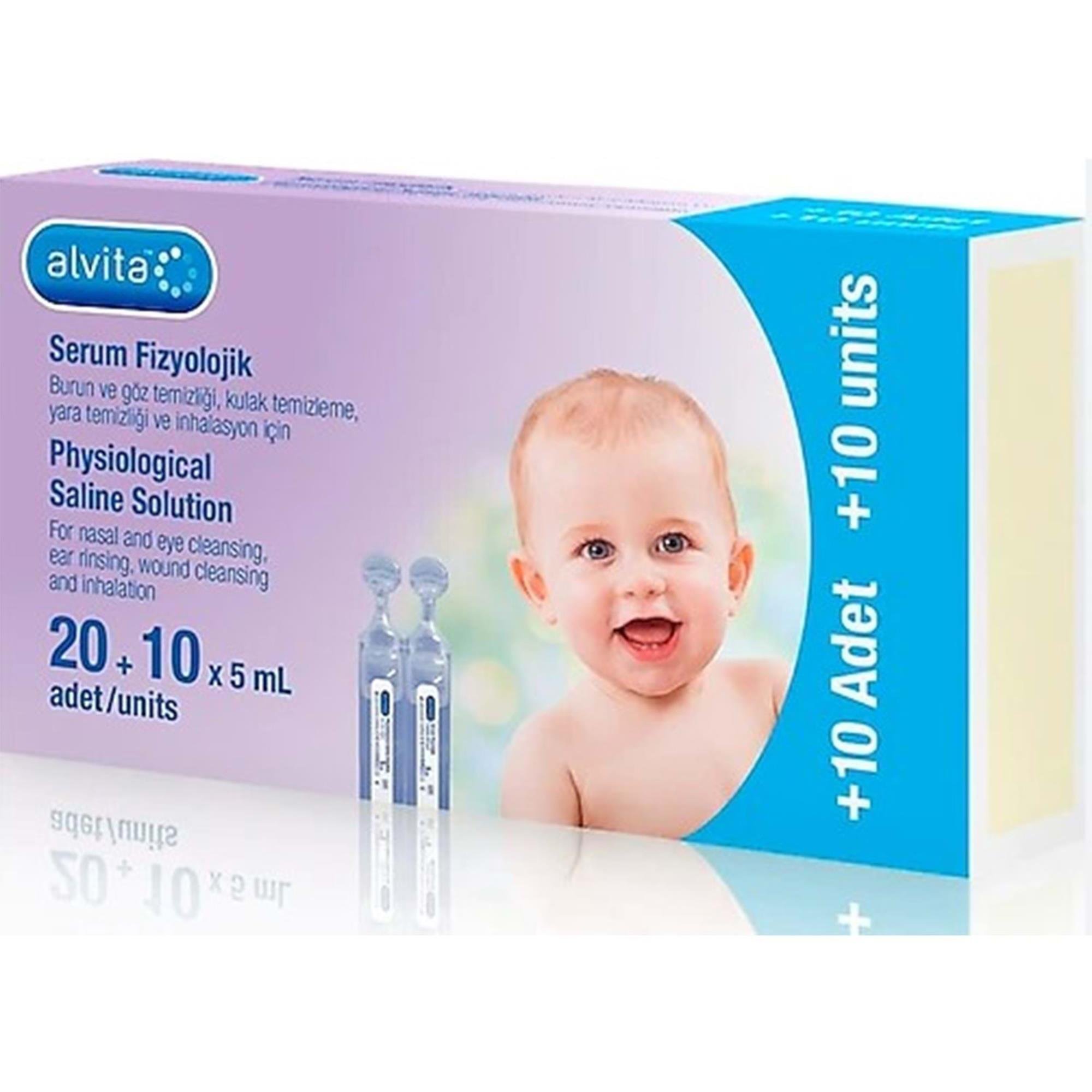 Alvita Serum Fizyolojik 5 ml x 20+10 Adet