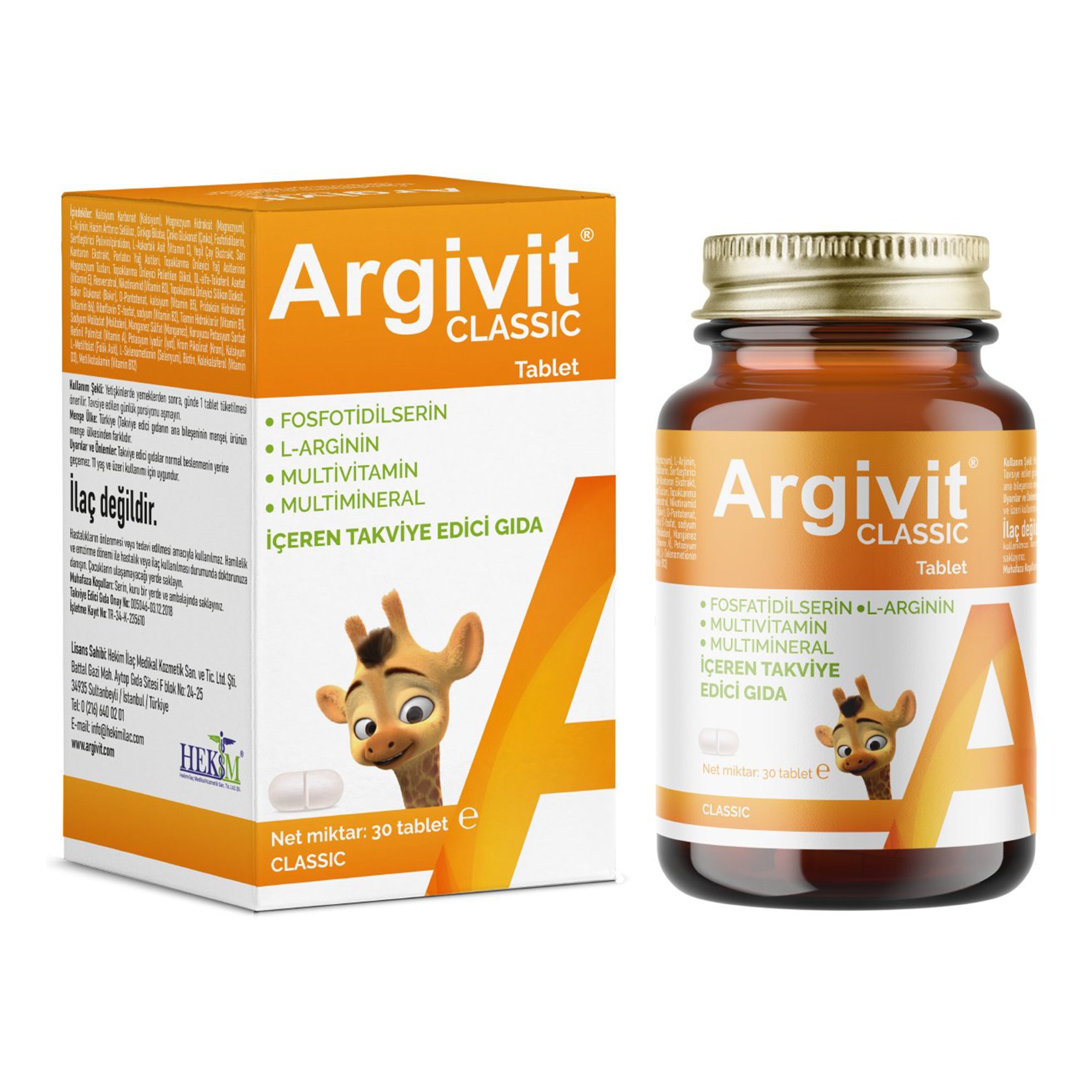 Argivit Classic Takviye Edici Gıda 30 Tablet