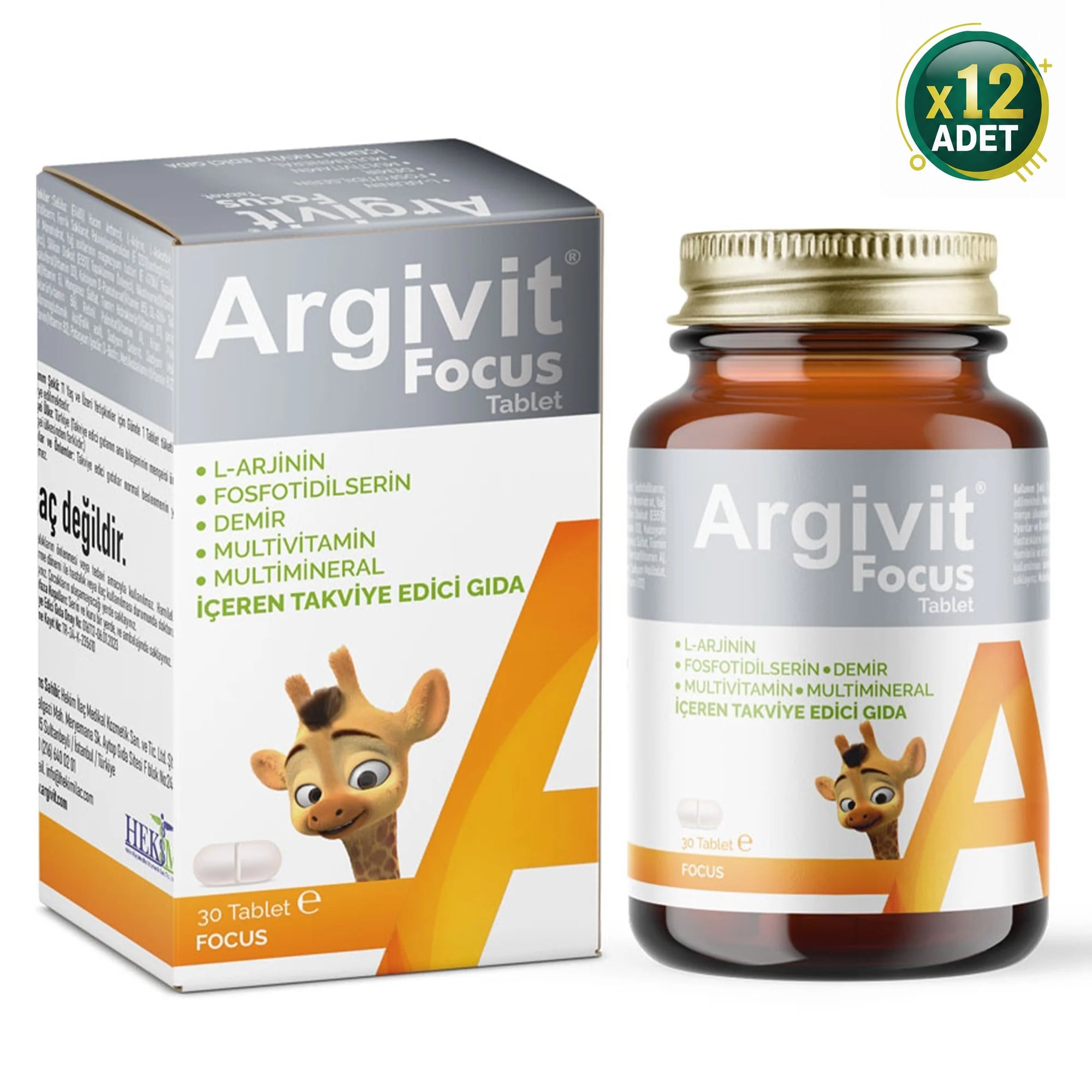 Argivit Focus 30 Tablet 12 Adet
