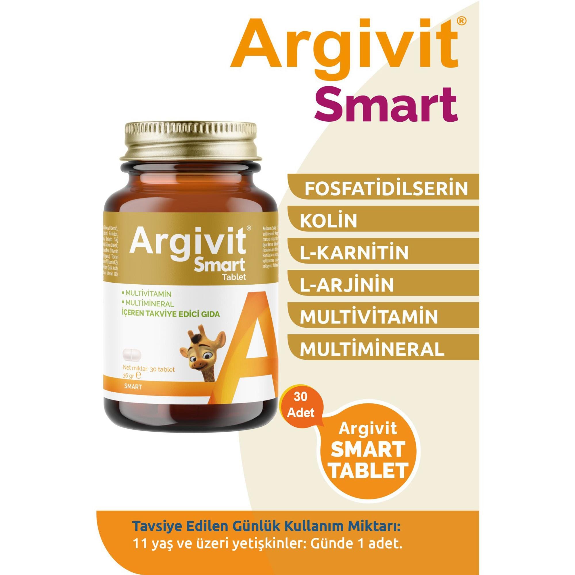 Argivit Smart 30 Tablet 3 Adet