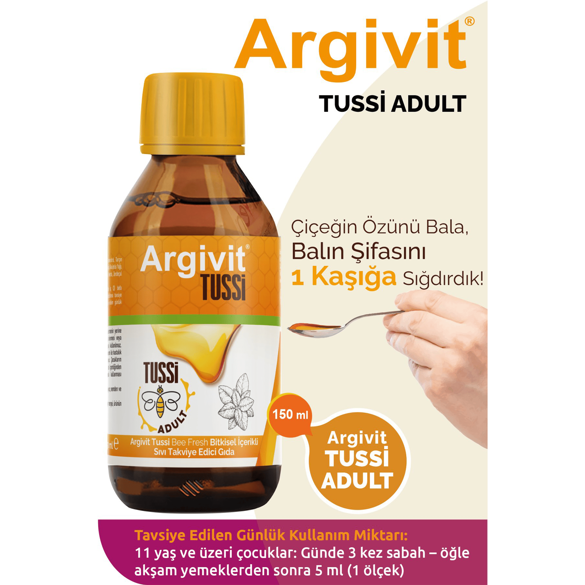 Argivit Tussi Adult 150 ml 2 Adet