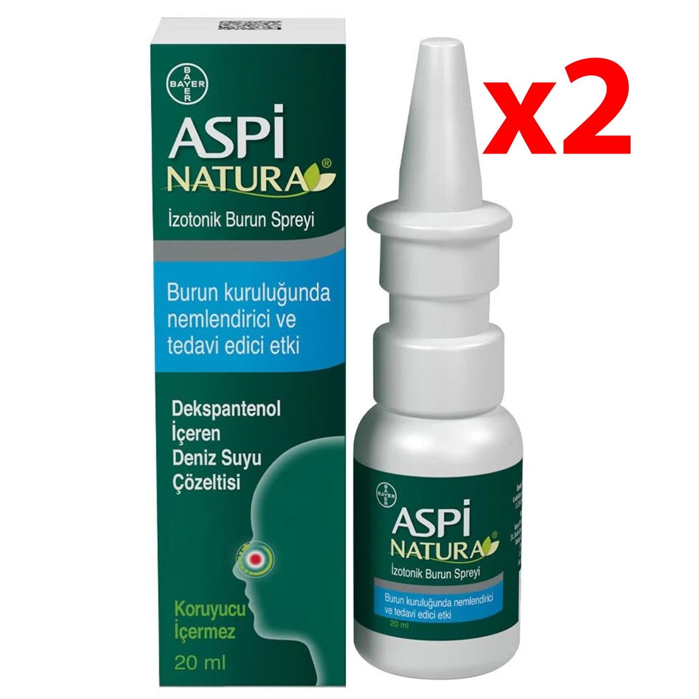 Aspinatura İzotonik Burun Spreyi 20 ml 2 Adet
