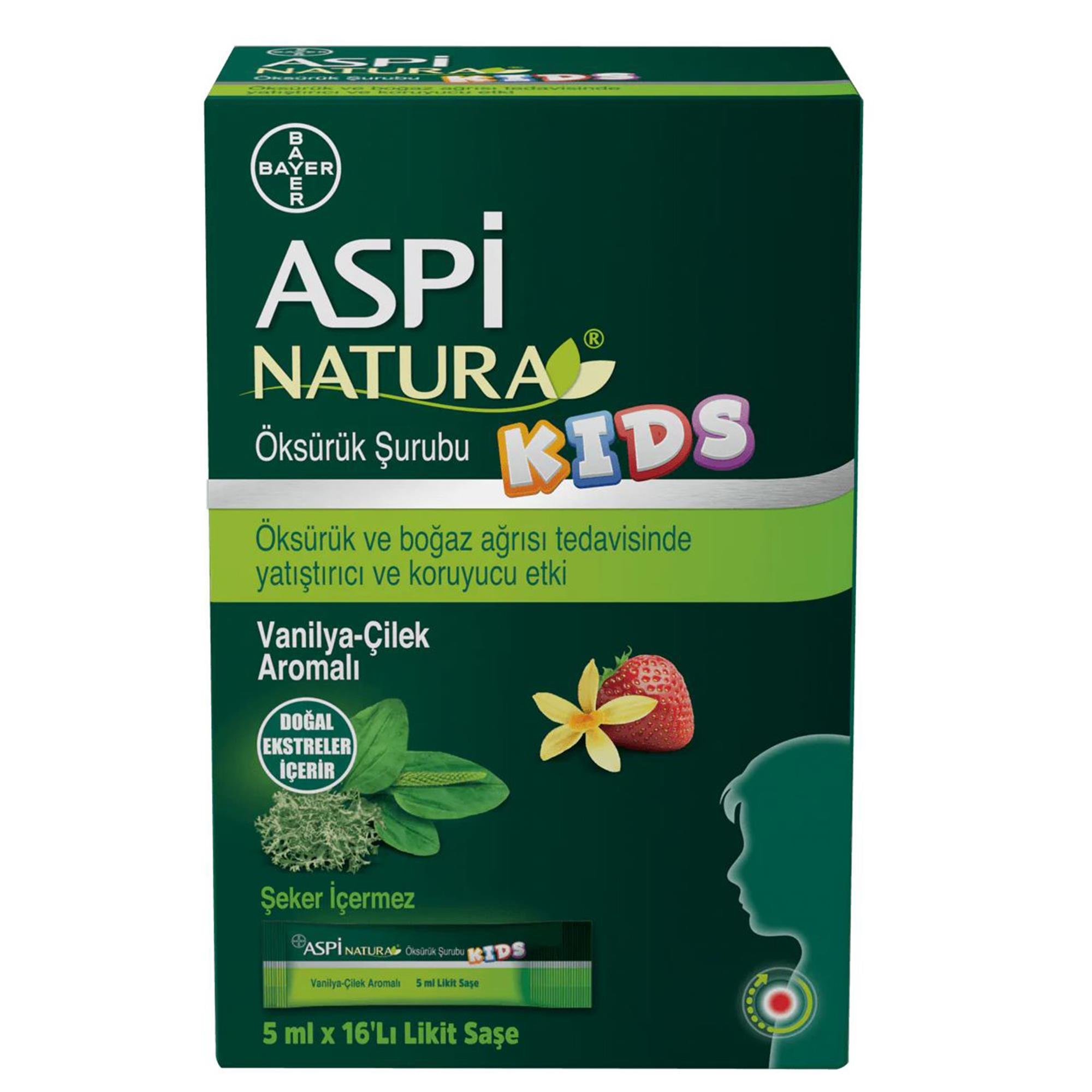 Aspinatura Kids Öksürük Şurubu 5 ml X 16 Saşe