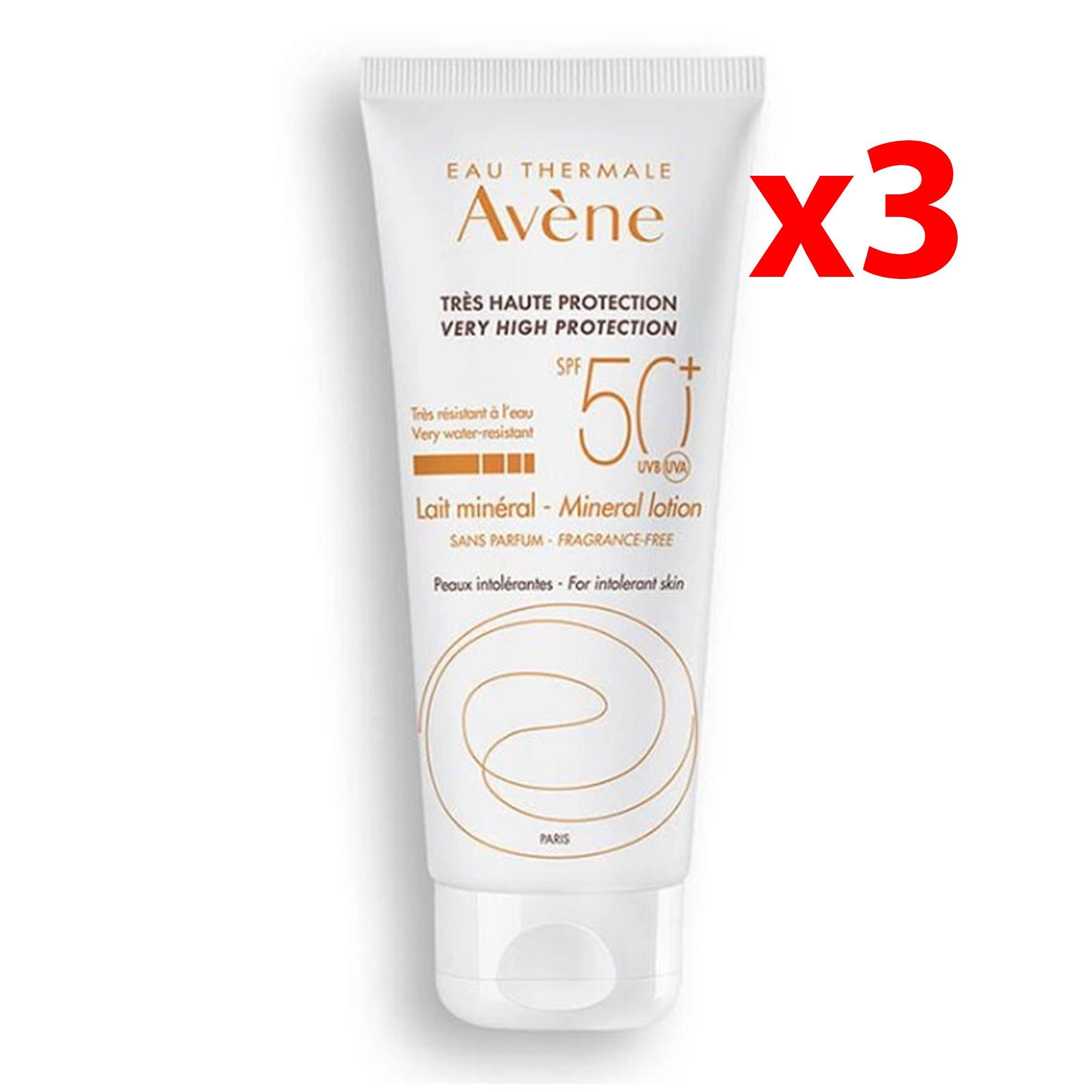 Avene Lait Spf 50 Mineral Lotion (Mineral Güneş Losyonu) 100ml 3 Adet