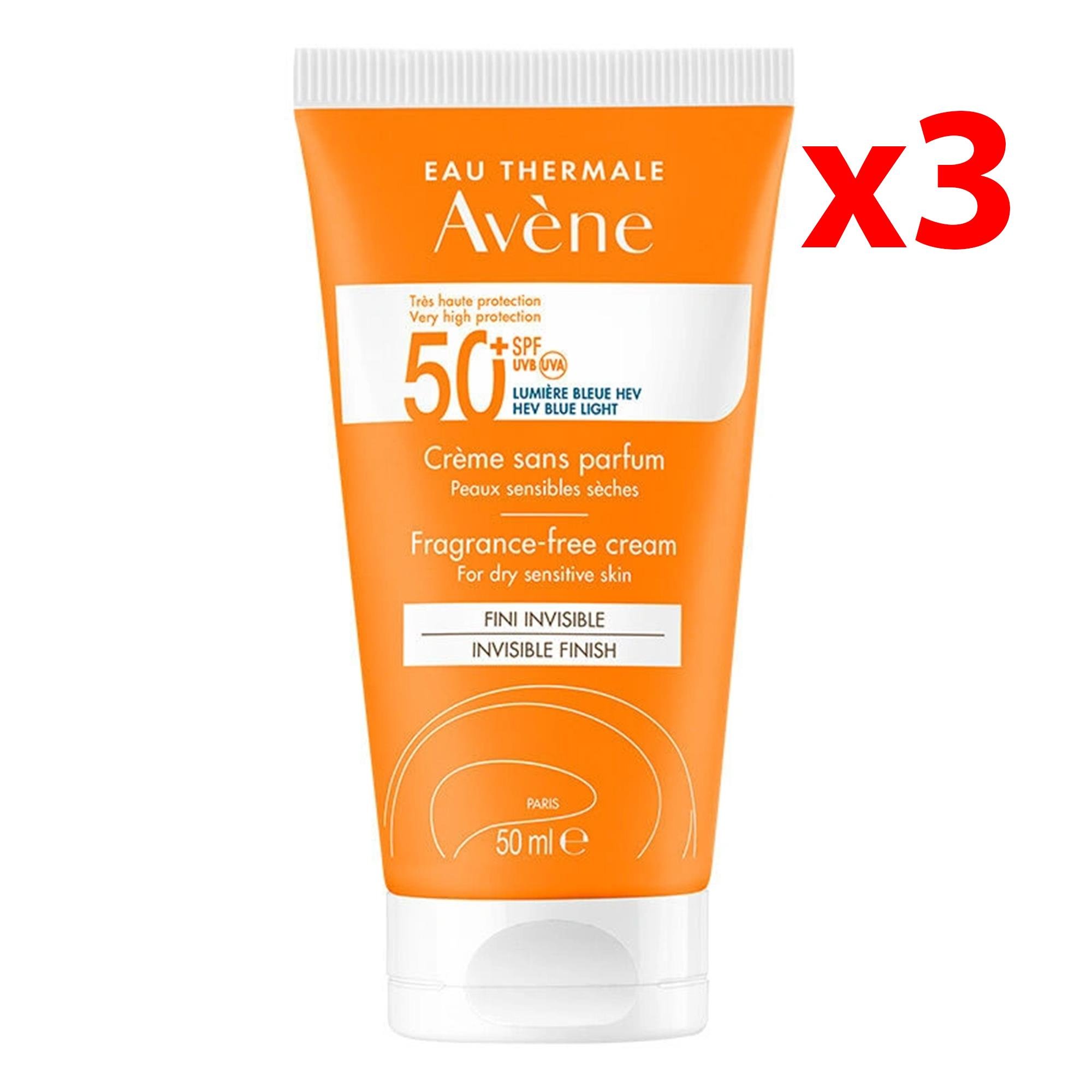 Avene Solaire SPF 50+ Güneş Kremi 50 ml 3 Adet