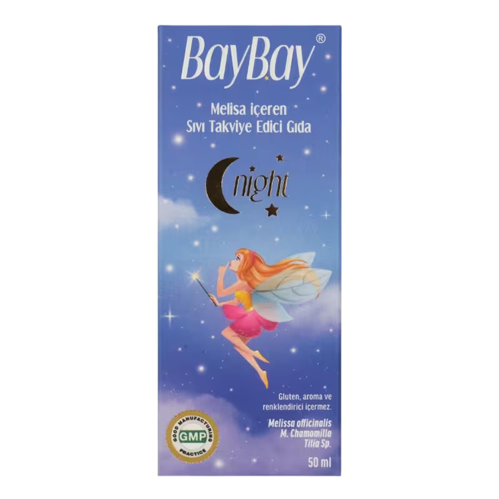 BAYBAY Night Damla Melisa İçeren Takviye Edici Gıda 50 ml