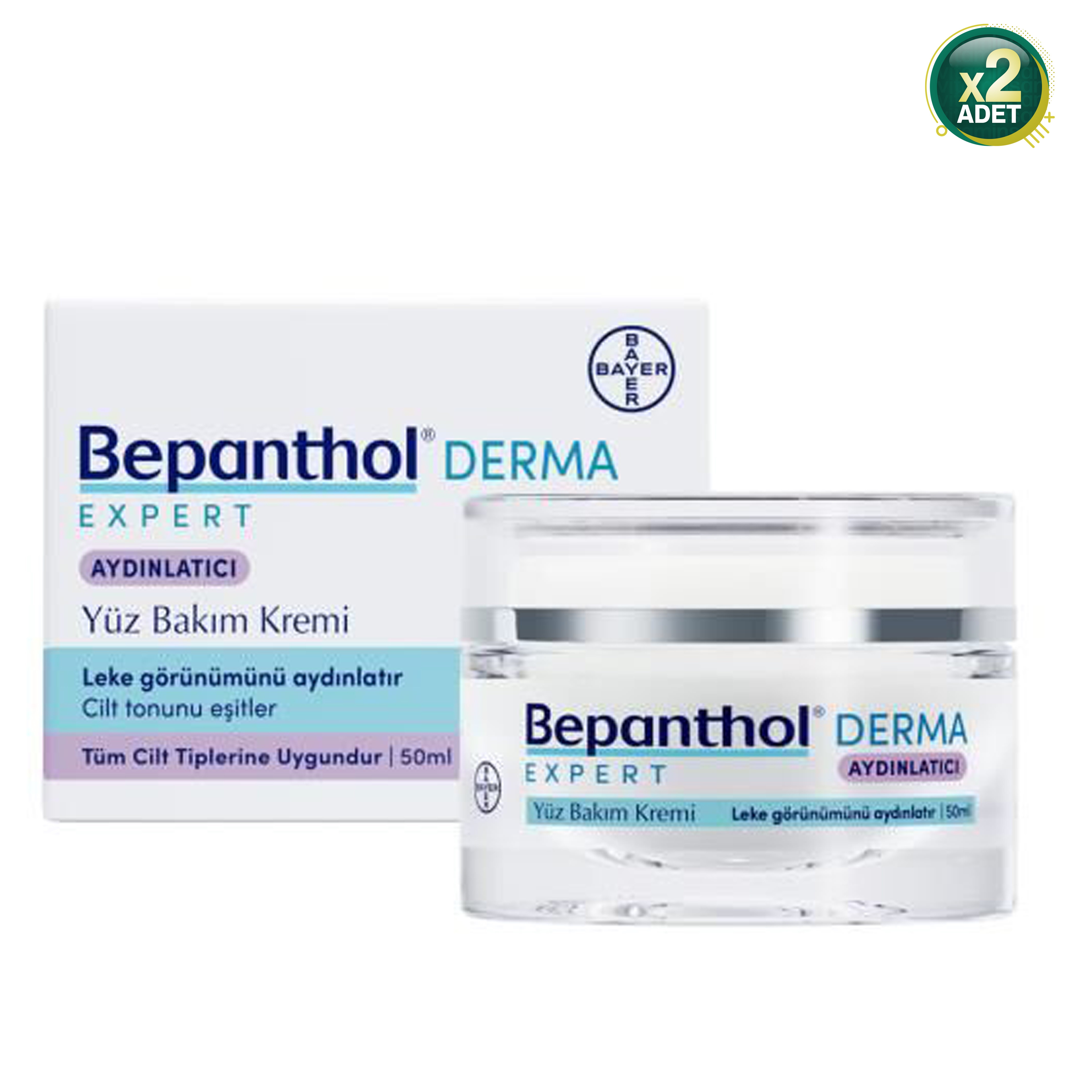 Bepanthol Derma Expert Leke Karşıtı 50 ml Aydınlatıcı Krem 2'li Paket