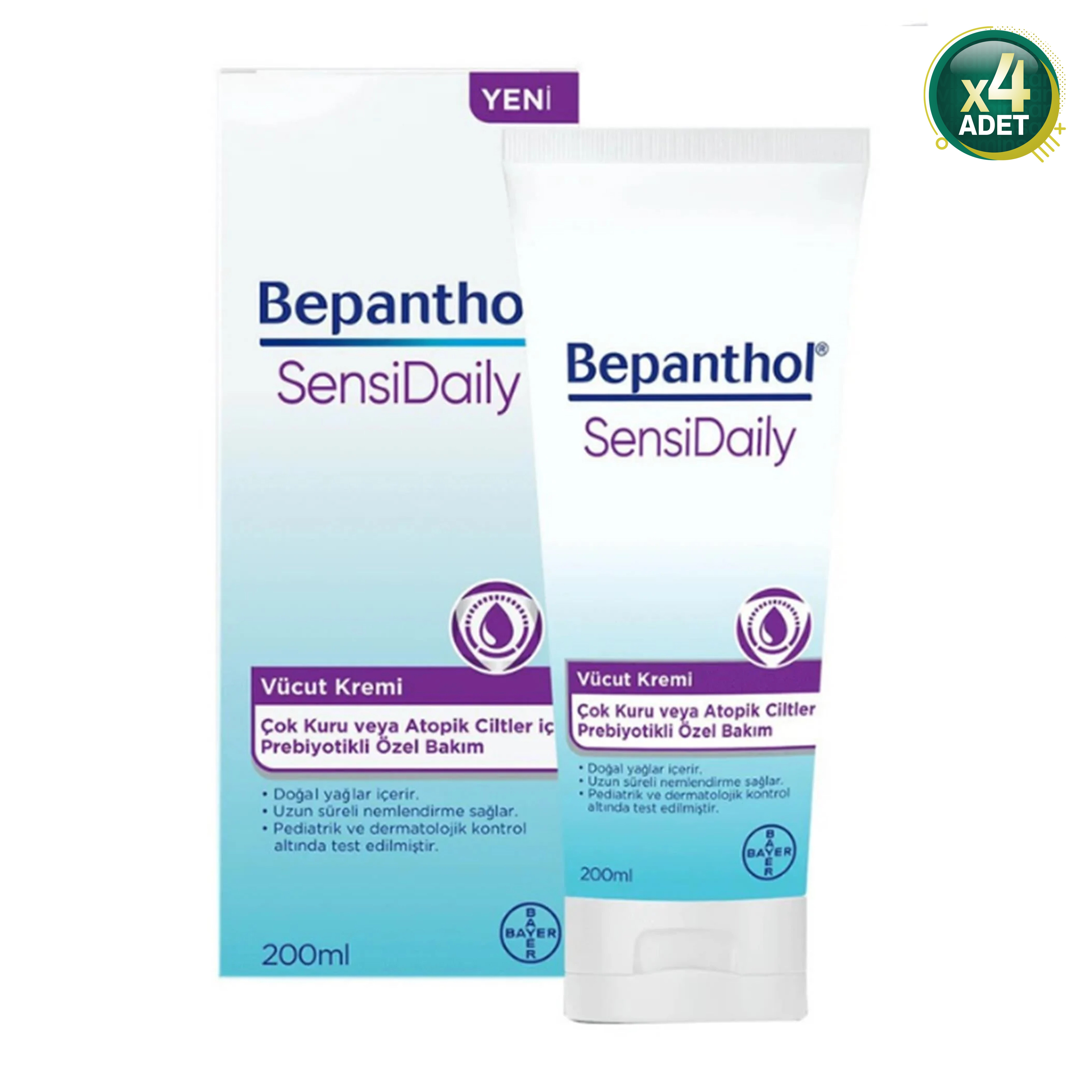 Bepanthol Sensidaily Vücut Kremi 200Ml 4 ADET