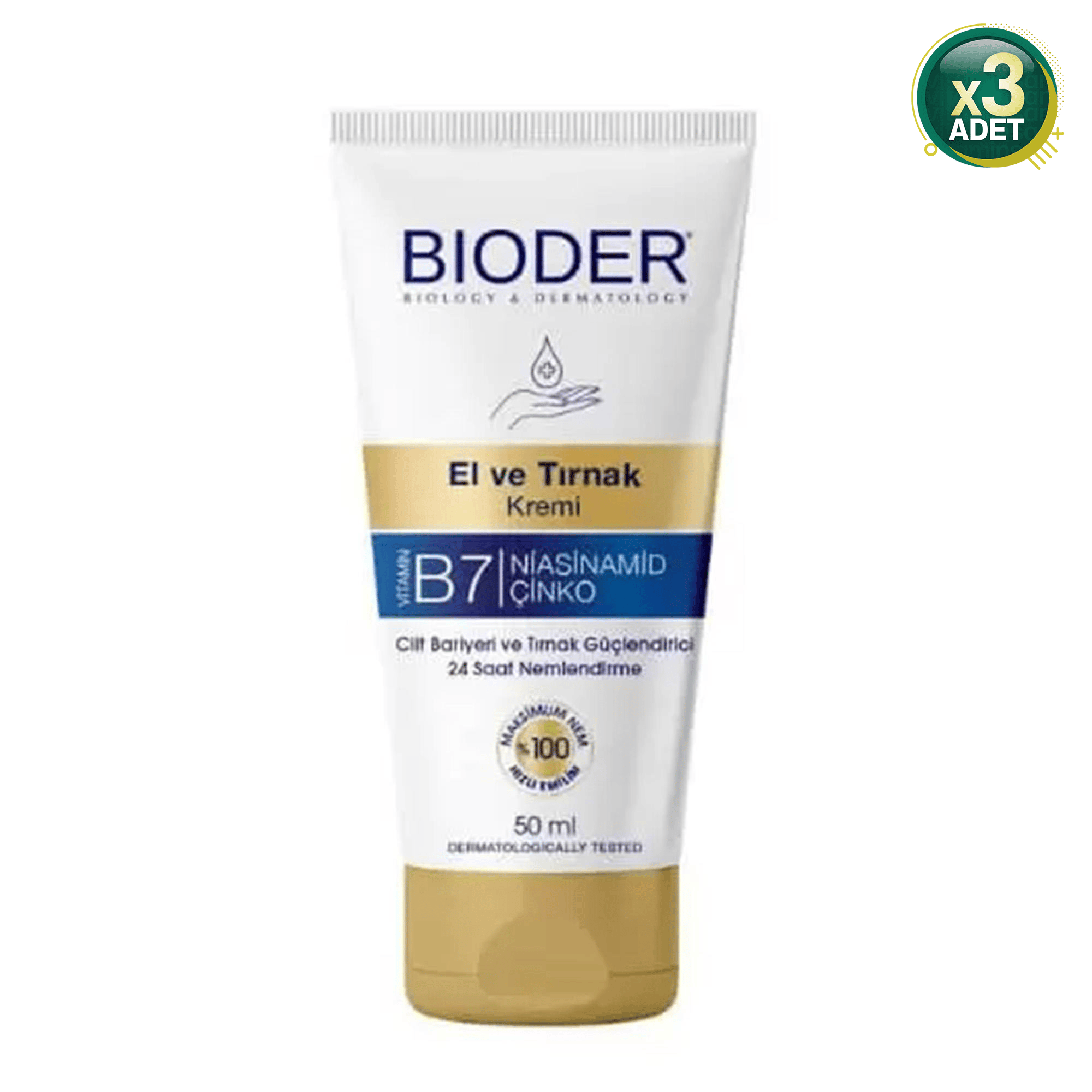 Bioder El ve Tırnak Kremi 50 ml 3 Adet