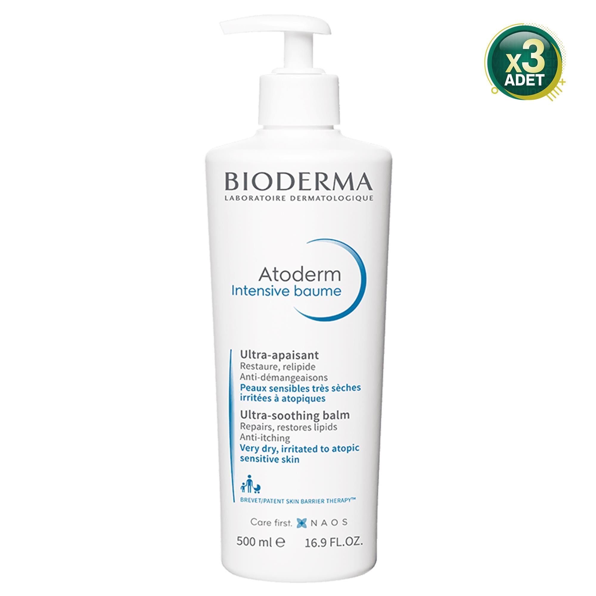 Bioderma Atoderm Intensive Vücut Nemlendirici Balm 500 ml 3 Adet