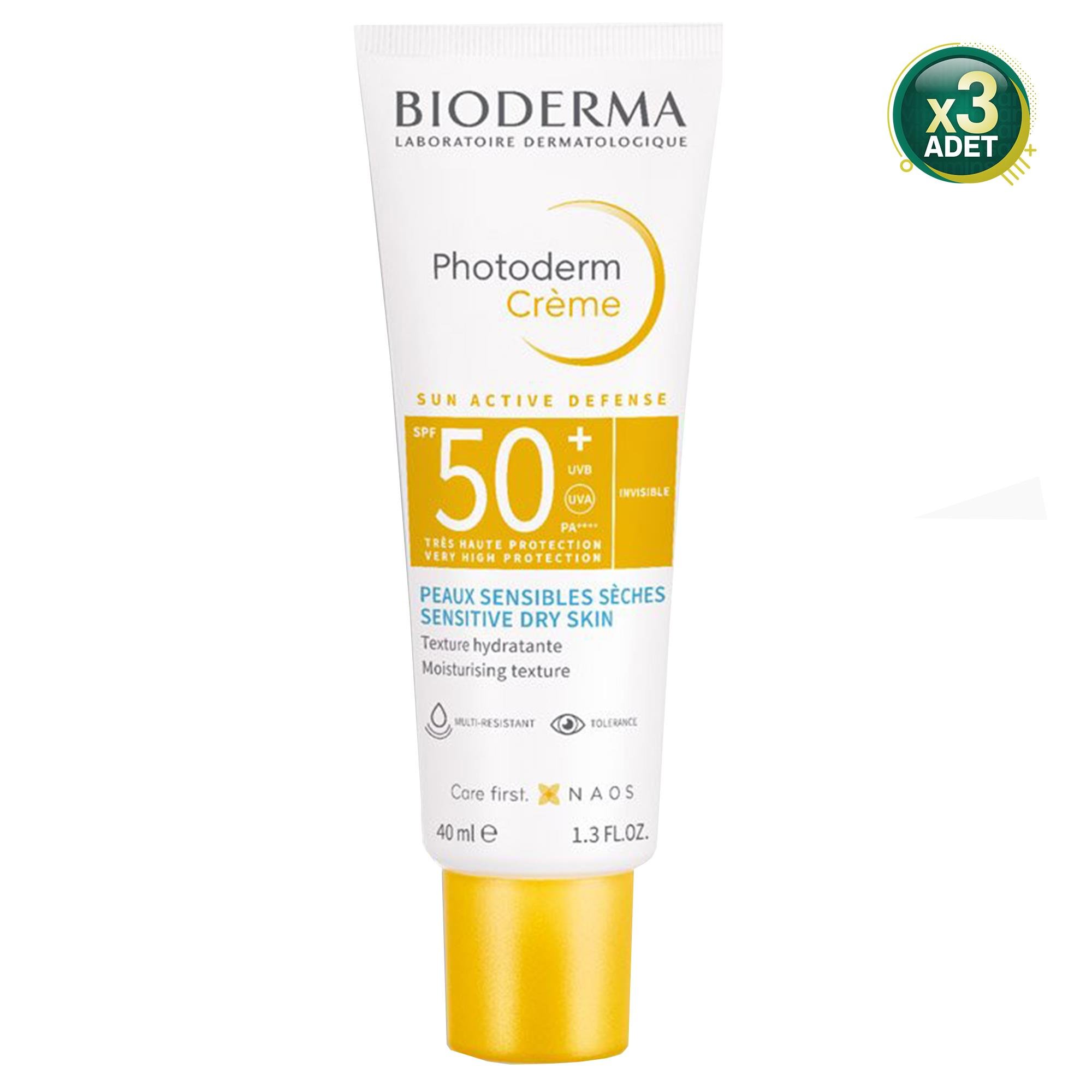 Bioderma Photoderm Cream 40 ml 50 Faktör Güneş Kremi 3 Adet