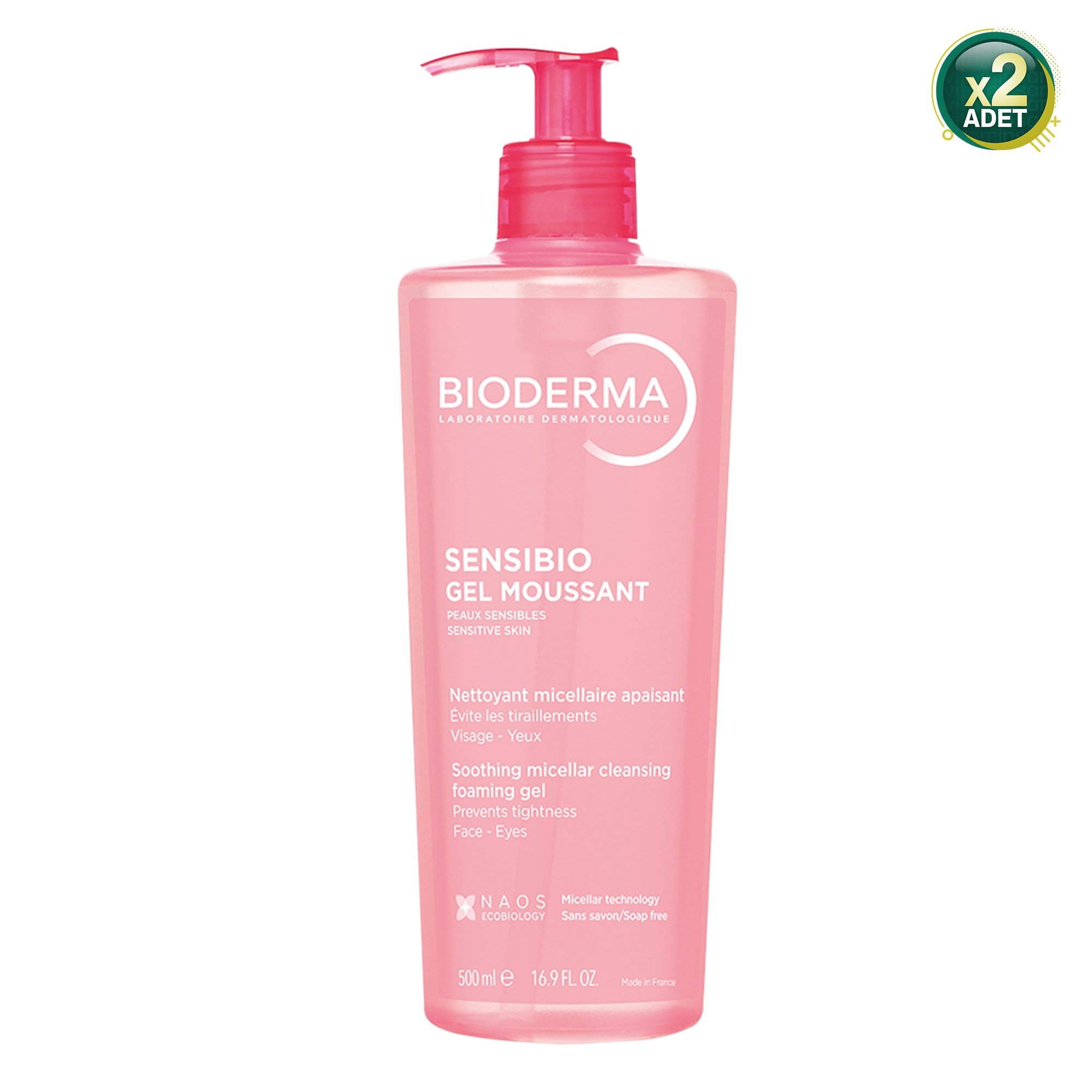 Bioderma Sensibio Foaming Gel 500 ml 2 Adet Yüz Temizleme Jeli