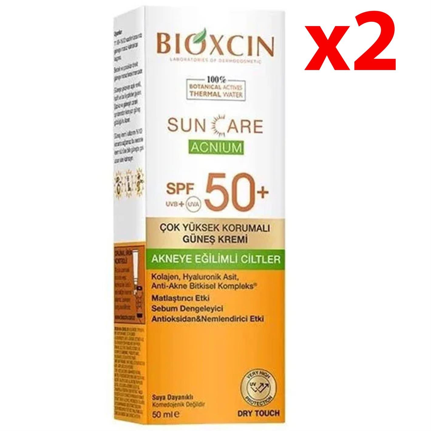 Bioxcin Sun Care Acnium Krem SPF50 50 ml 2 Adet