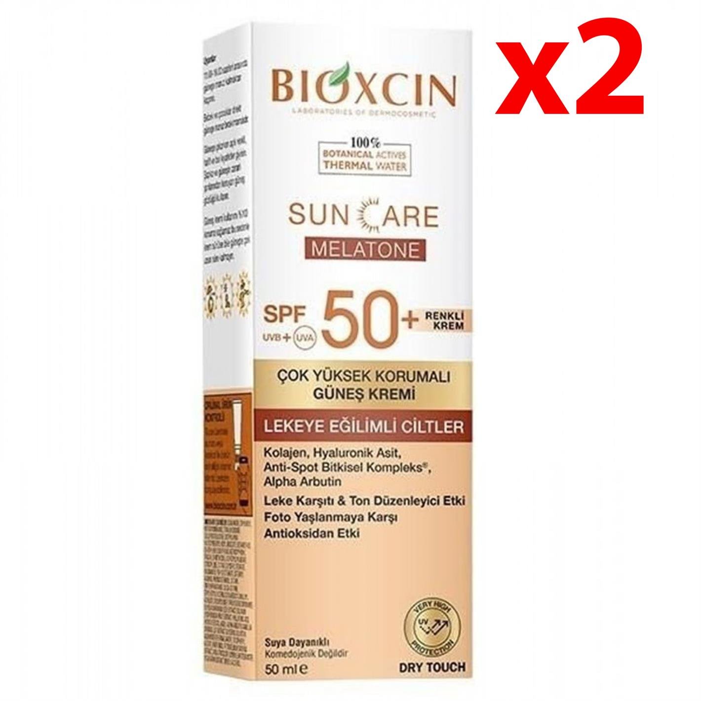 Bioxcin Sun Care Melatone Leke Eğilimli Krem Renkli SPF50 50 ml 2 Adet