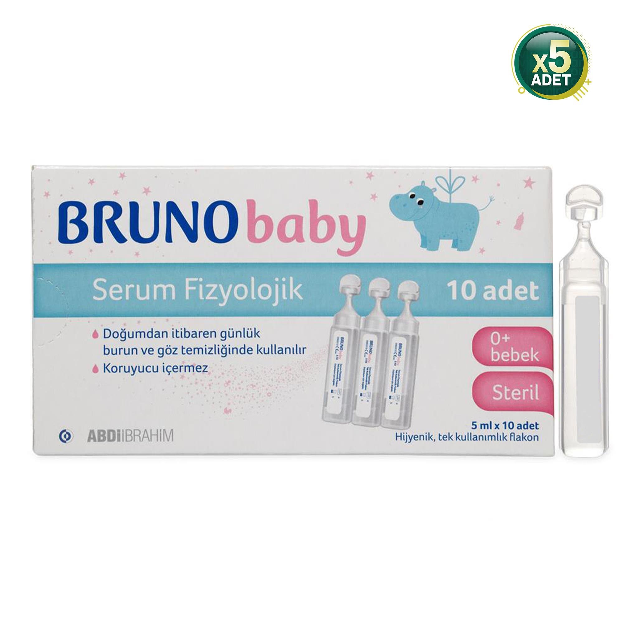 Bruno Baby 5 ml 10'lu Flakon Serum Fizyolojik 5 Adet