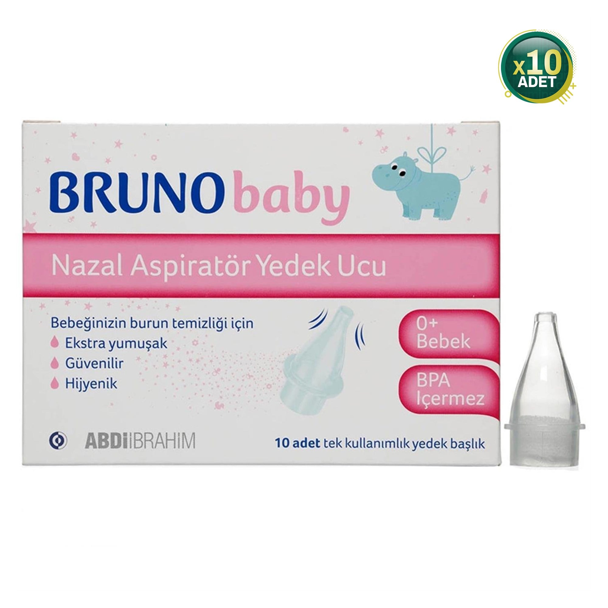 Bruno Baby Nazal Aspiratör Yedek Ucu 10 Adet x 10