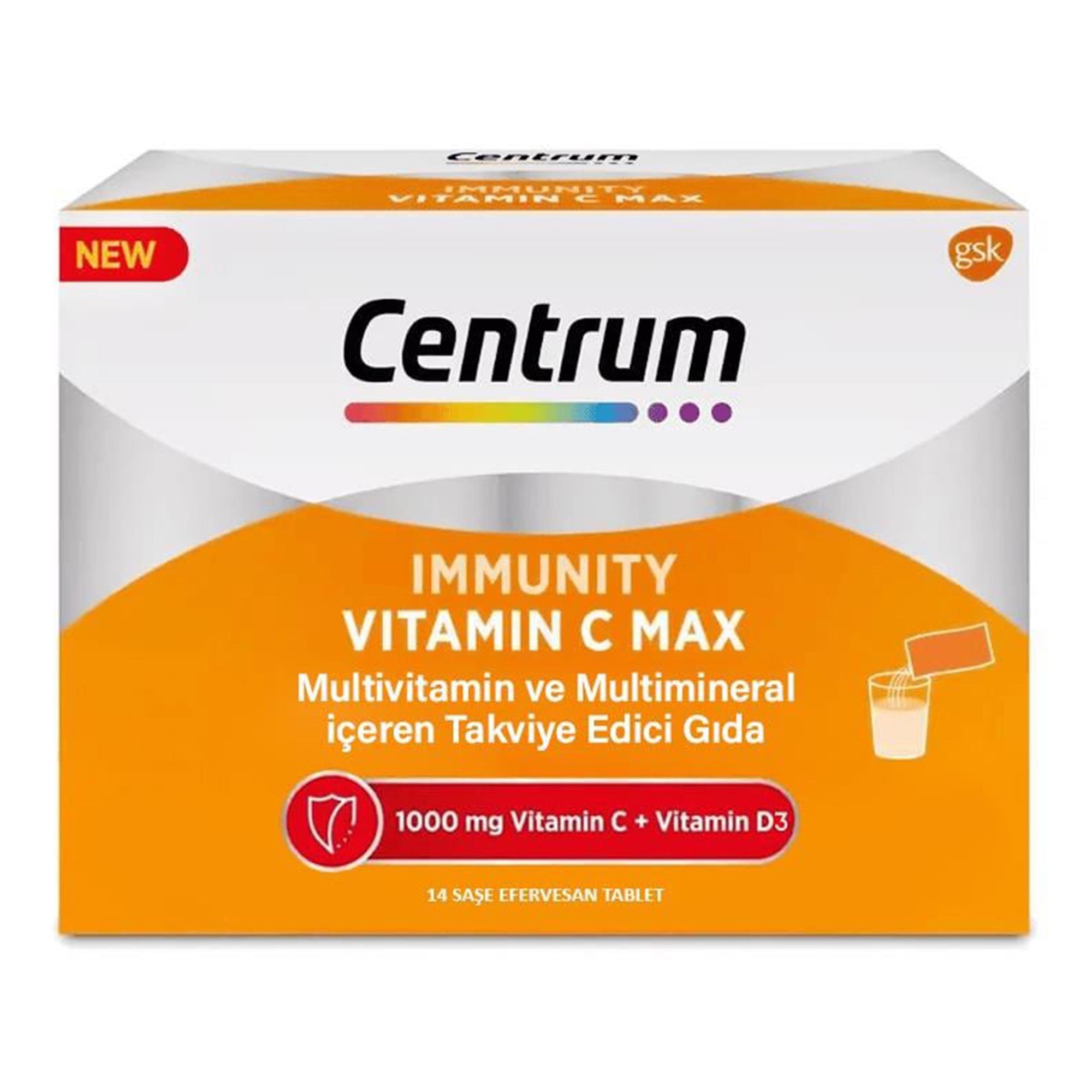 Centrum Immunity Vitamin C Max 14 Saşe Efervesan Toz