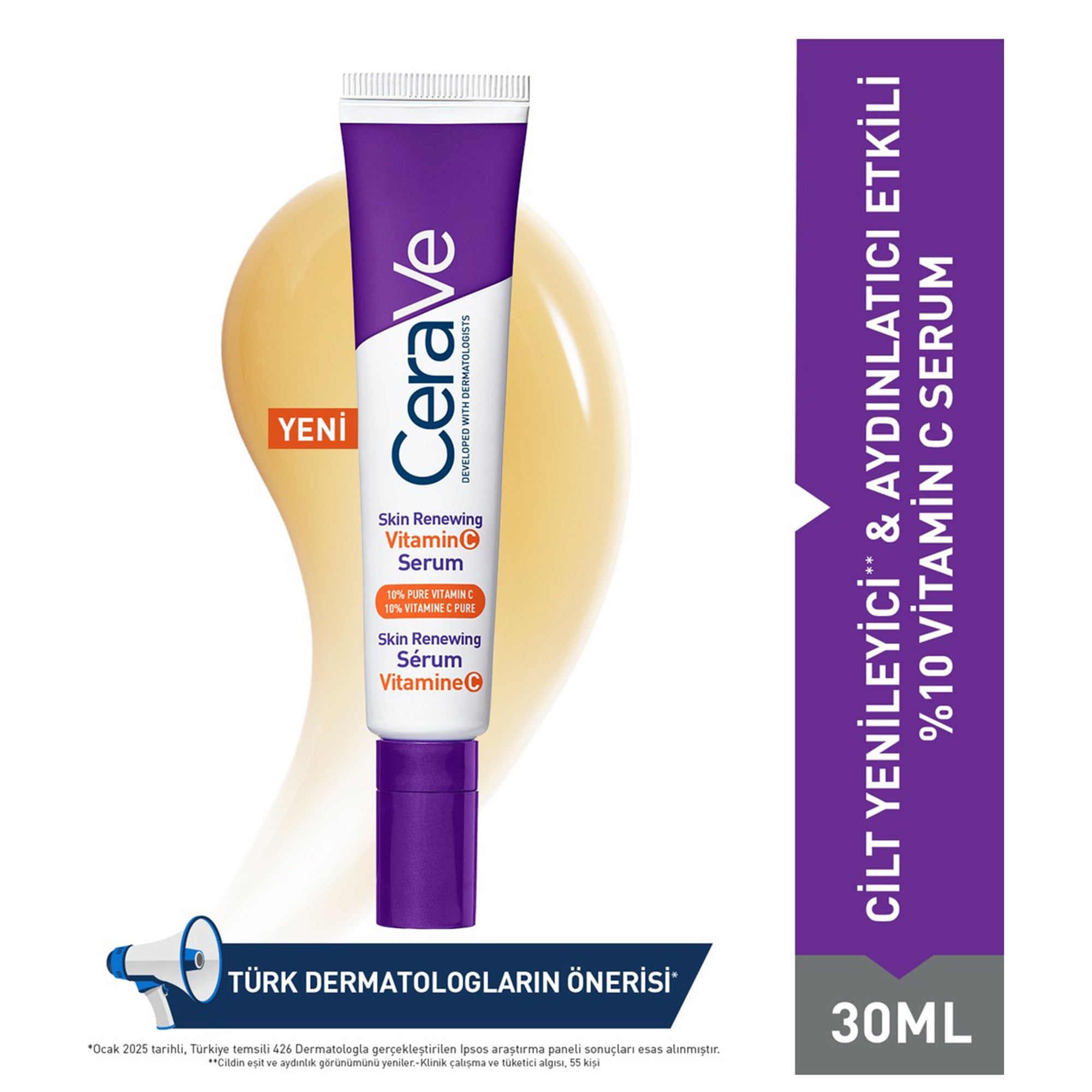 Cerave Cilt Yenileyici Serum %10 C Vitamini 30 ml Normal Ciltler İçin Aydınlatıcı Etki