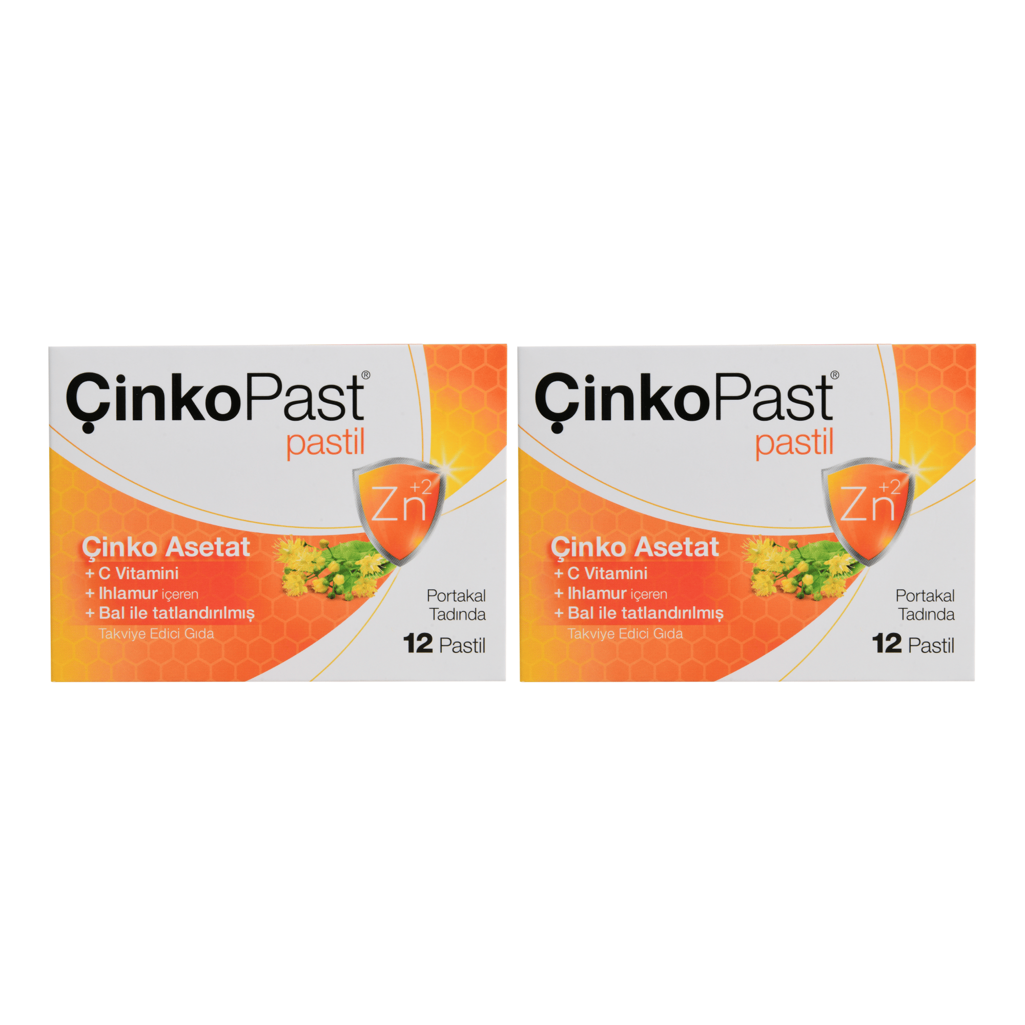 Çinkopast C Vitamini Ihlamur Bal Pastil 12'li 2 Adet