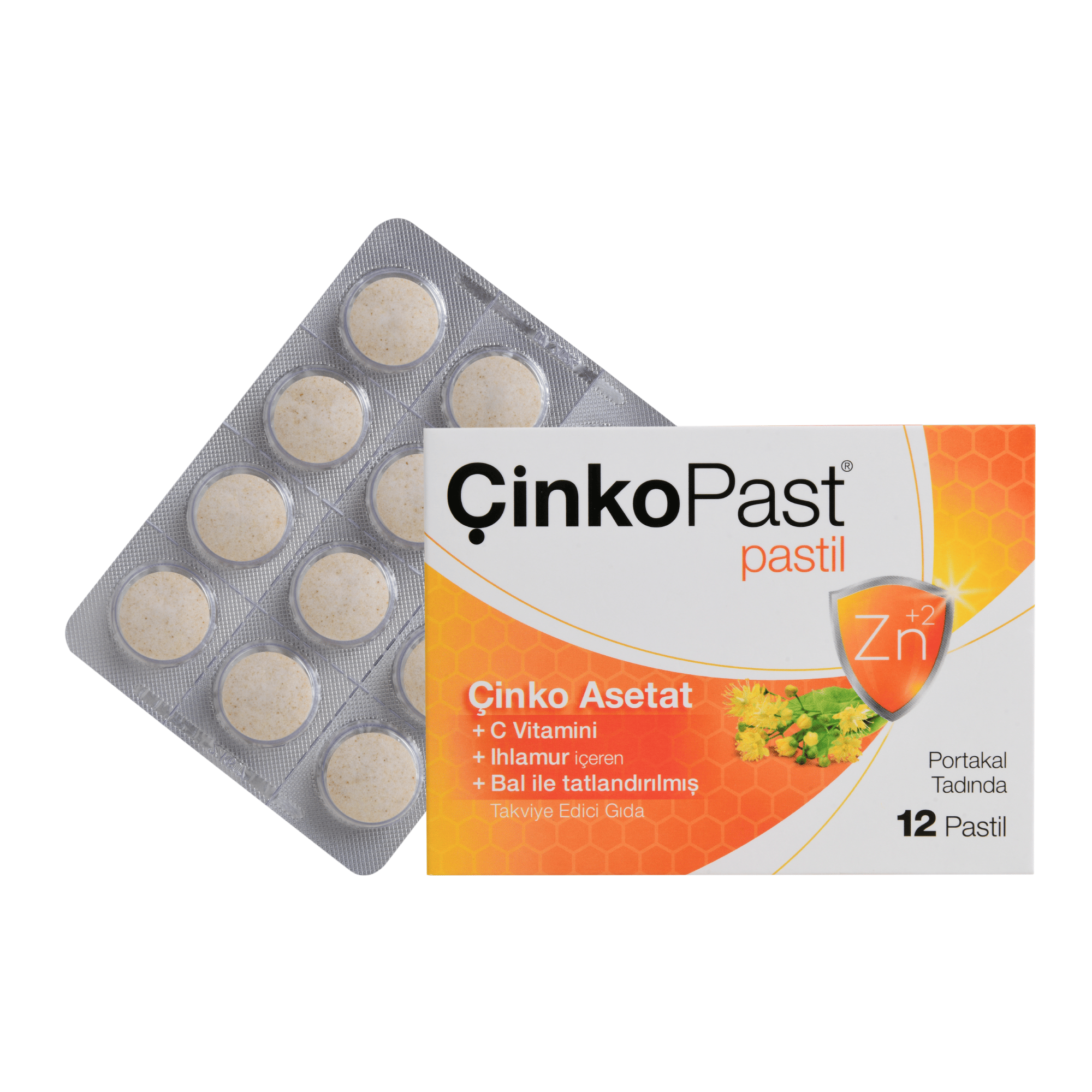 Çinkopast C Vitamini Ihlamur Bal Pastil 12'li