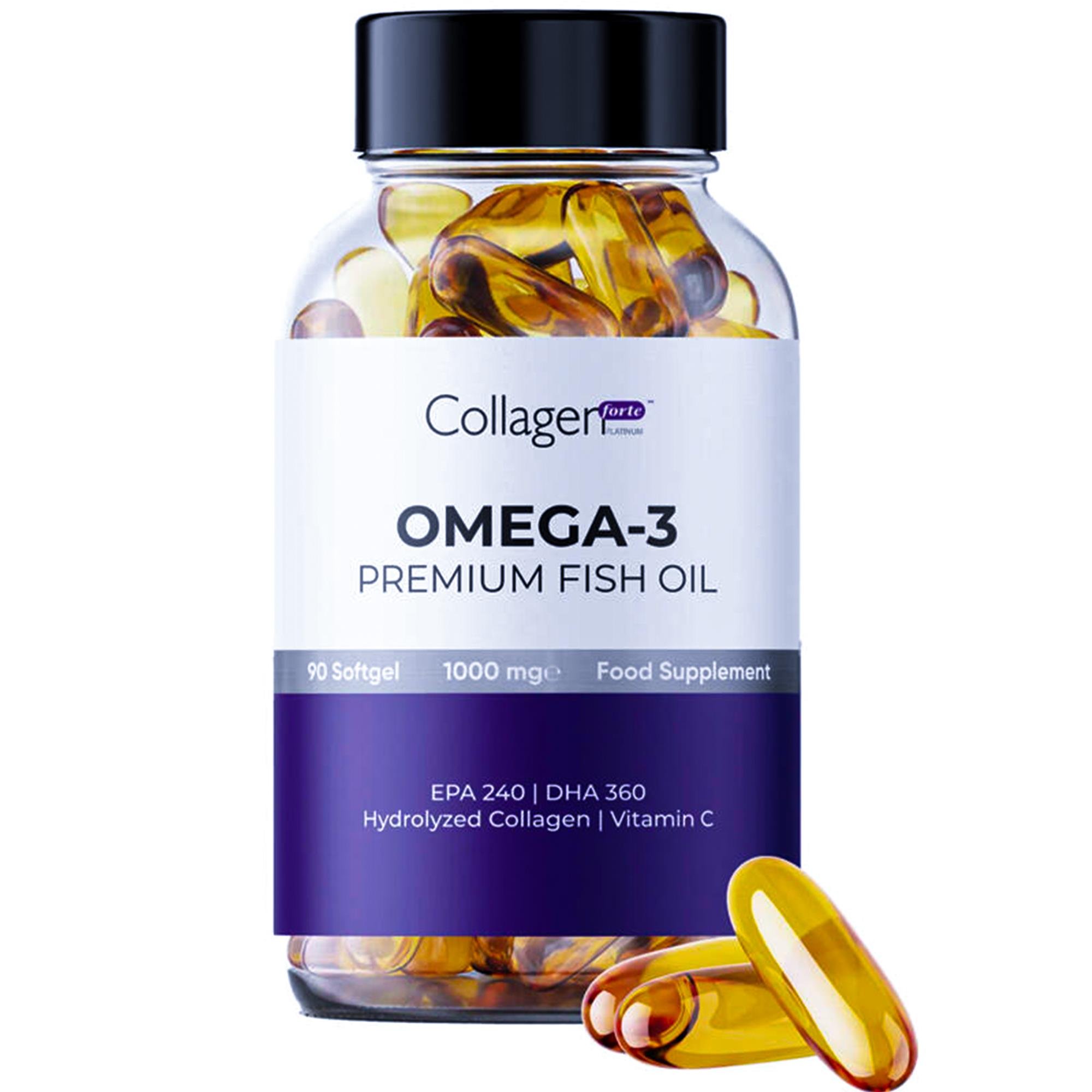 Collagen Forte Platinum Omega 3 Premium 1000 mg 90 Kapsül