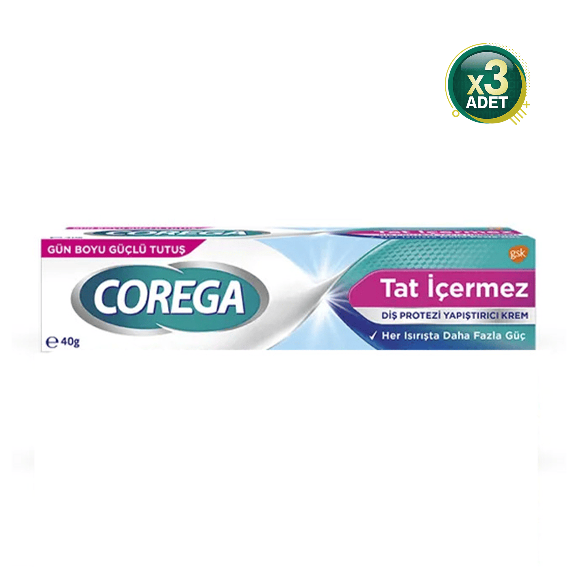 Corega Diş Protezi Yapıştırıcı Krem 40gr 3 Adet