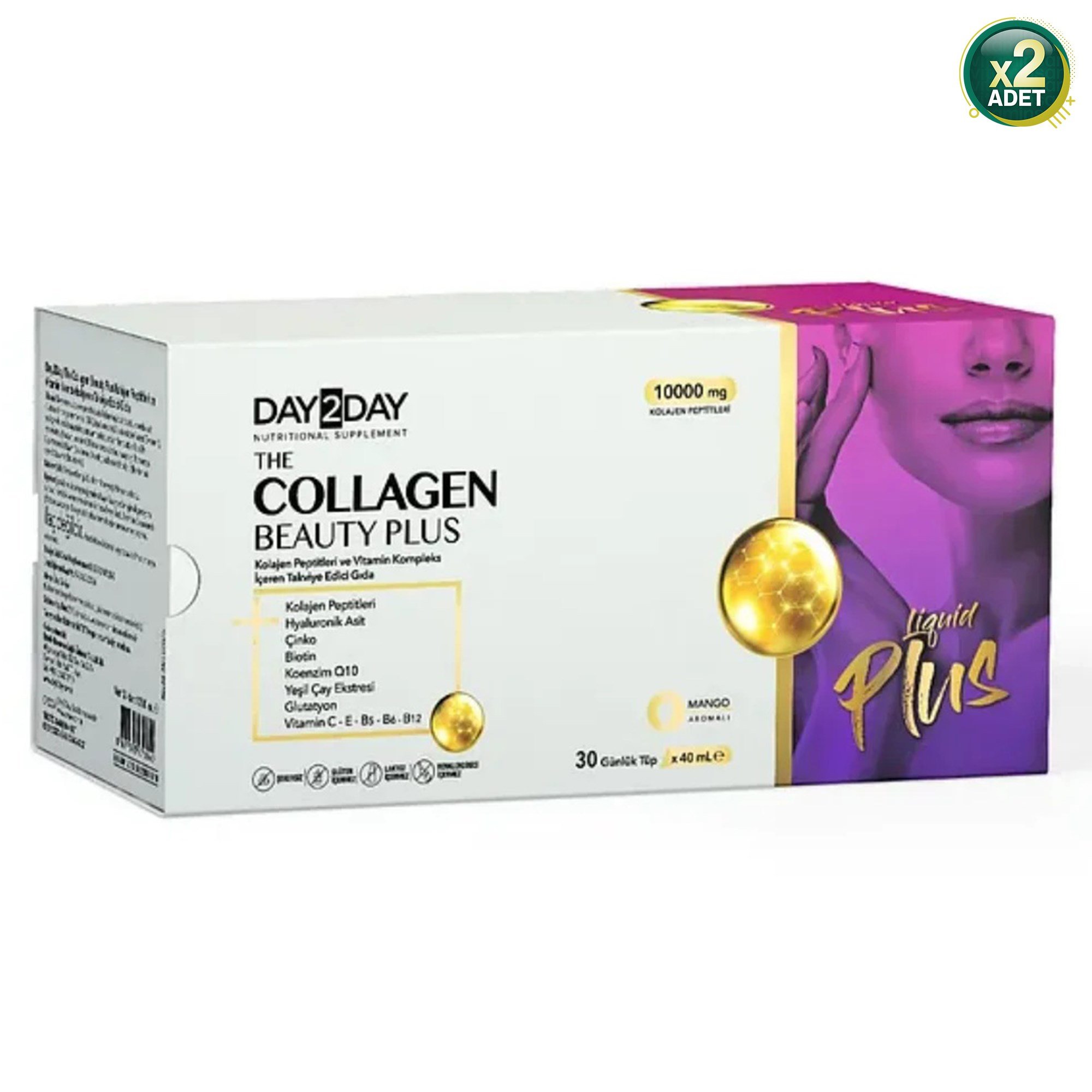 Day2Day The Collagen Beauty Plus Takviye Edici Gıda 40 ml x 30 Adet 2 Adet