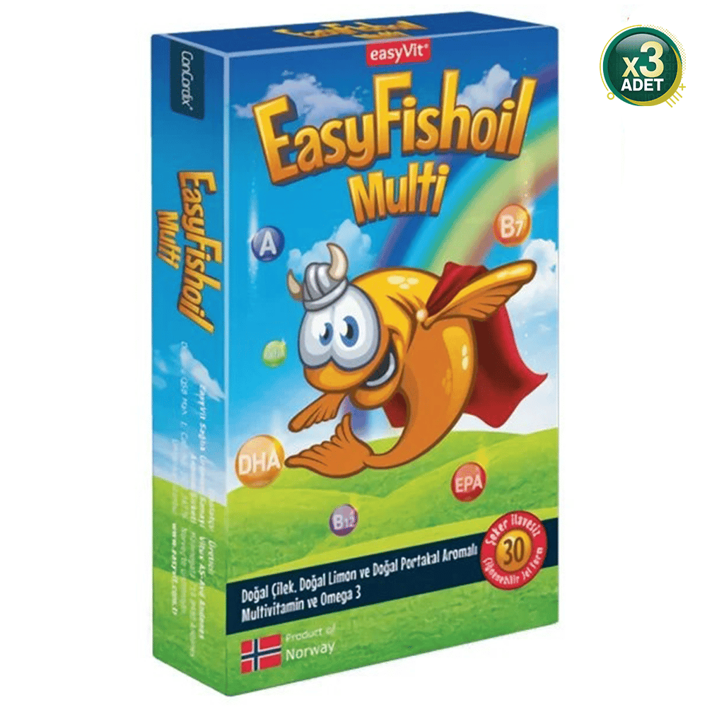 EasyVit EasyFishoil Multi Omega 3 30 Tablet 3'lü