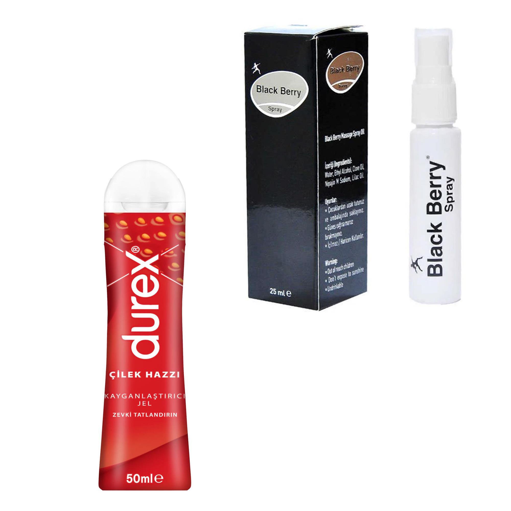 En İyi Geciktirici Sprey Black Beryy ve Durex Çilekli Kayganlaştırıcı